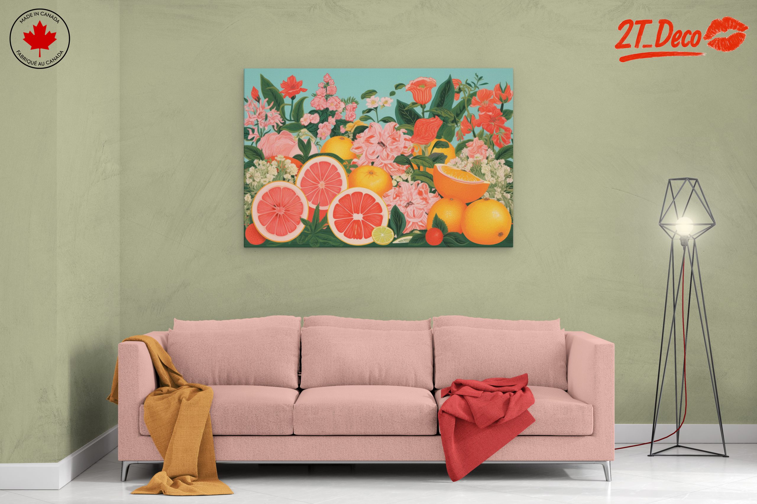 Vibrant Abstract Food Floral Art - Image 2