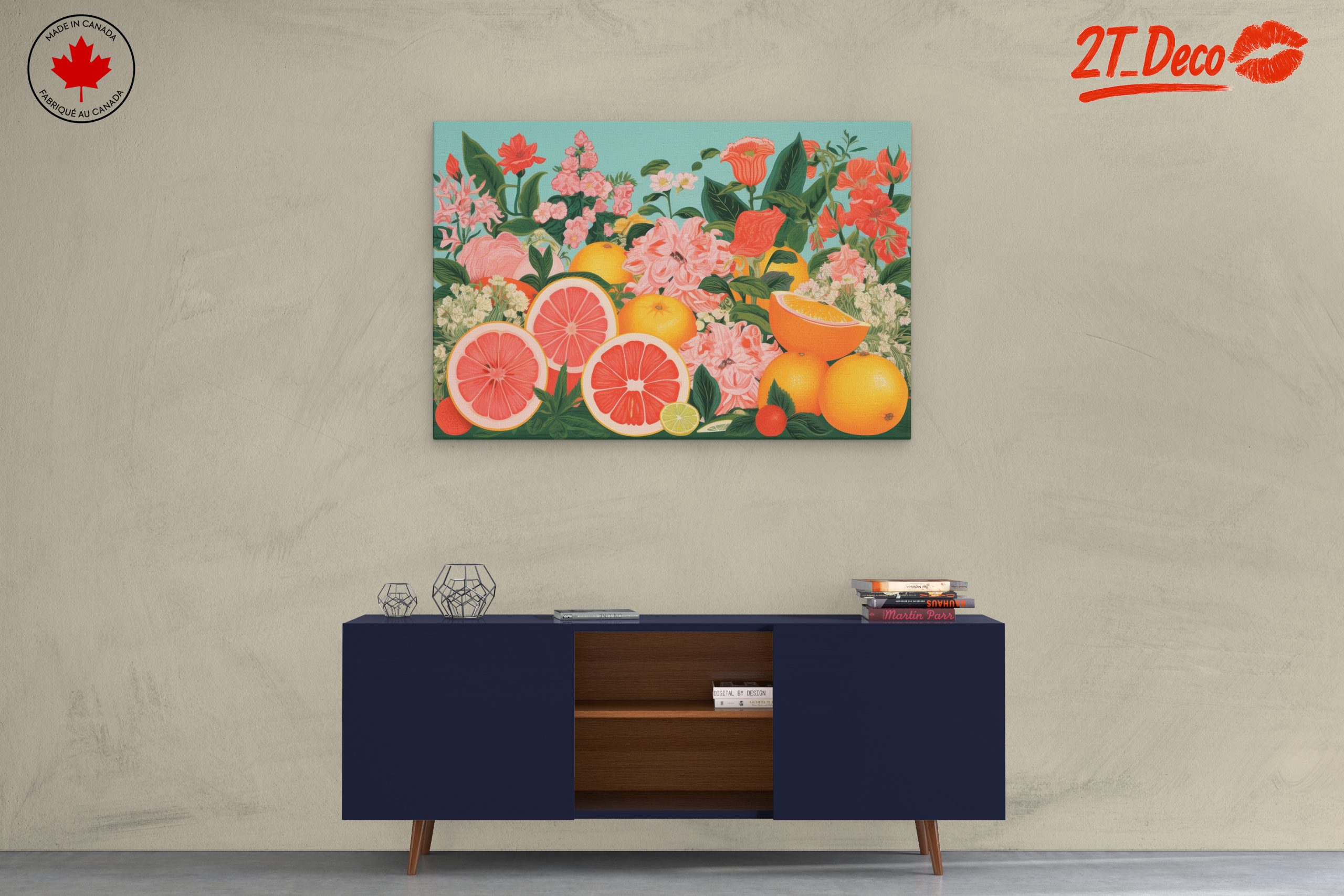 Vibrant Abstract Food Floral Art - Image 3
