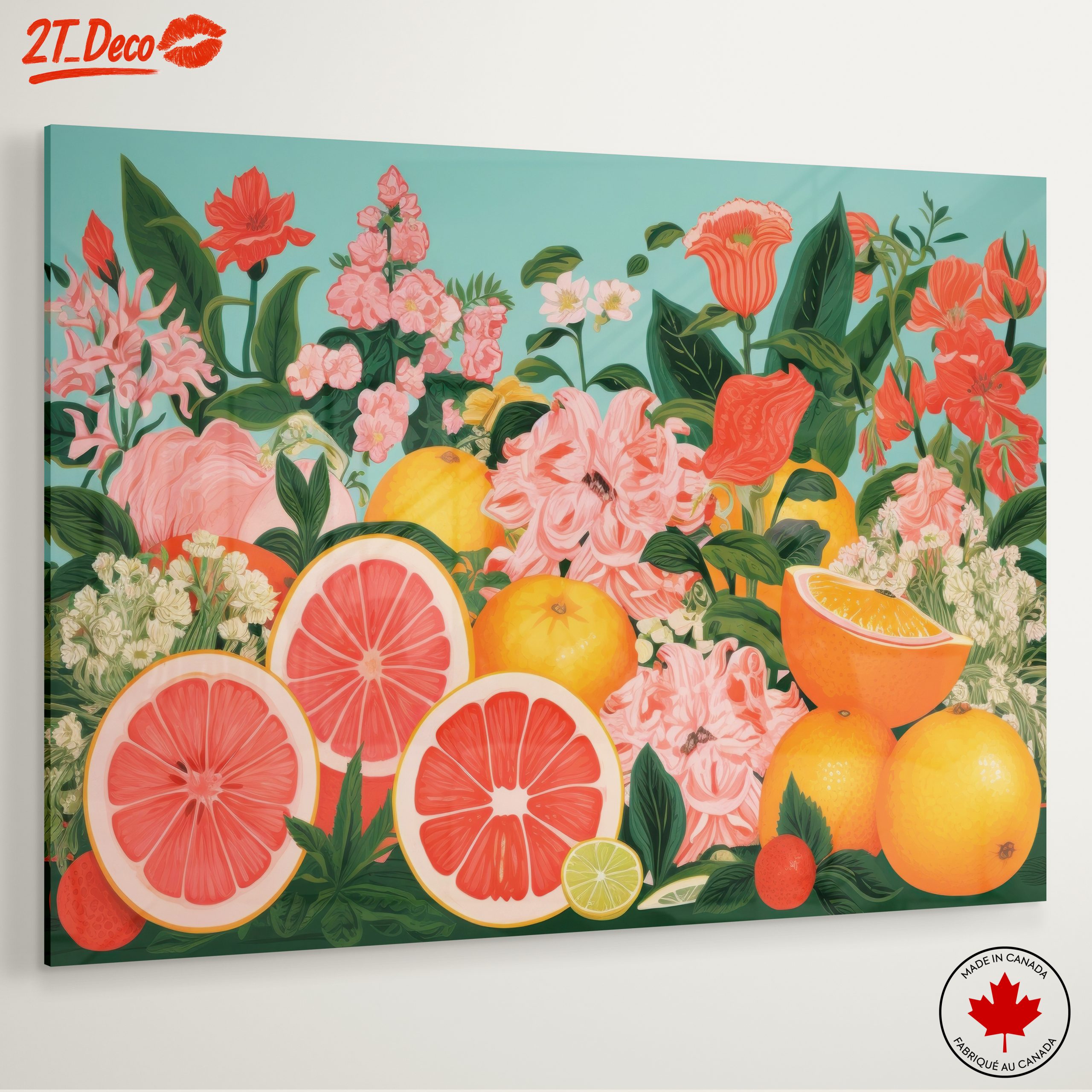 Vibrant Abstract Food Floral Art - Image 6
