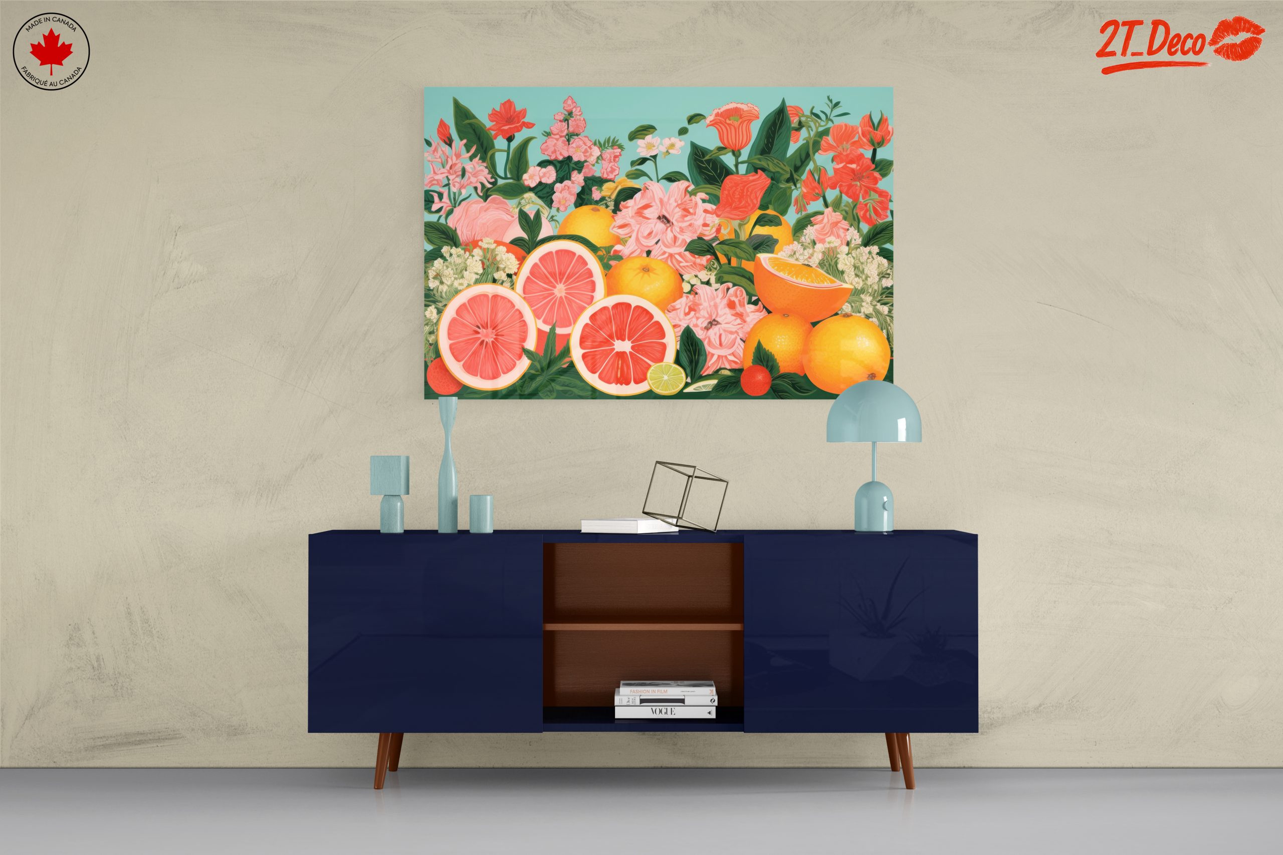 Vibrant Abstract Food Floral Art - Image 8