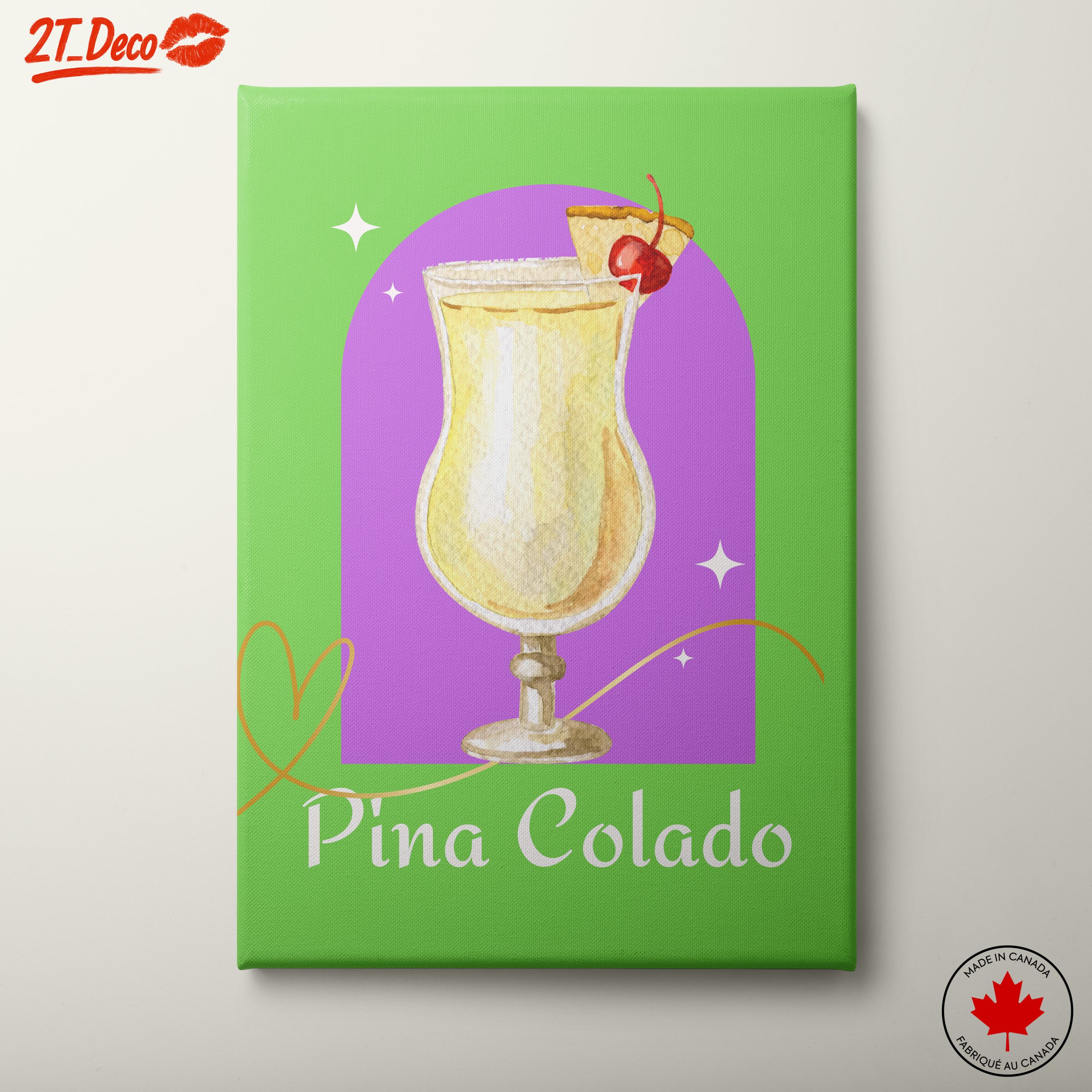 Colorful Abstract Piña Colada Artwork
