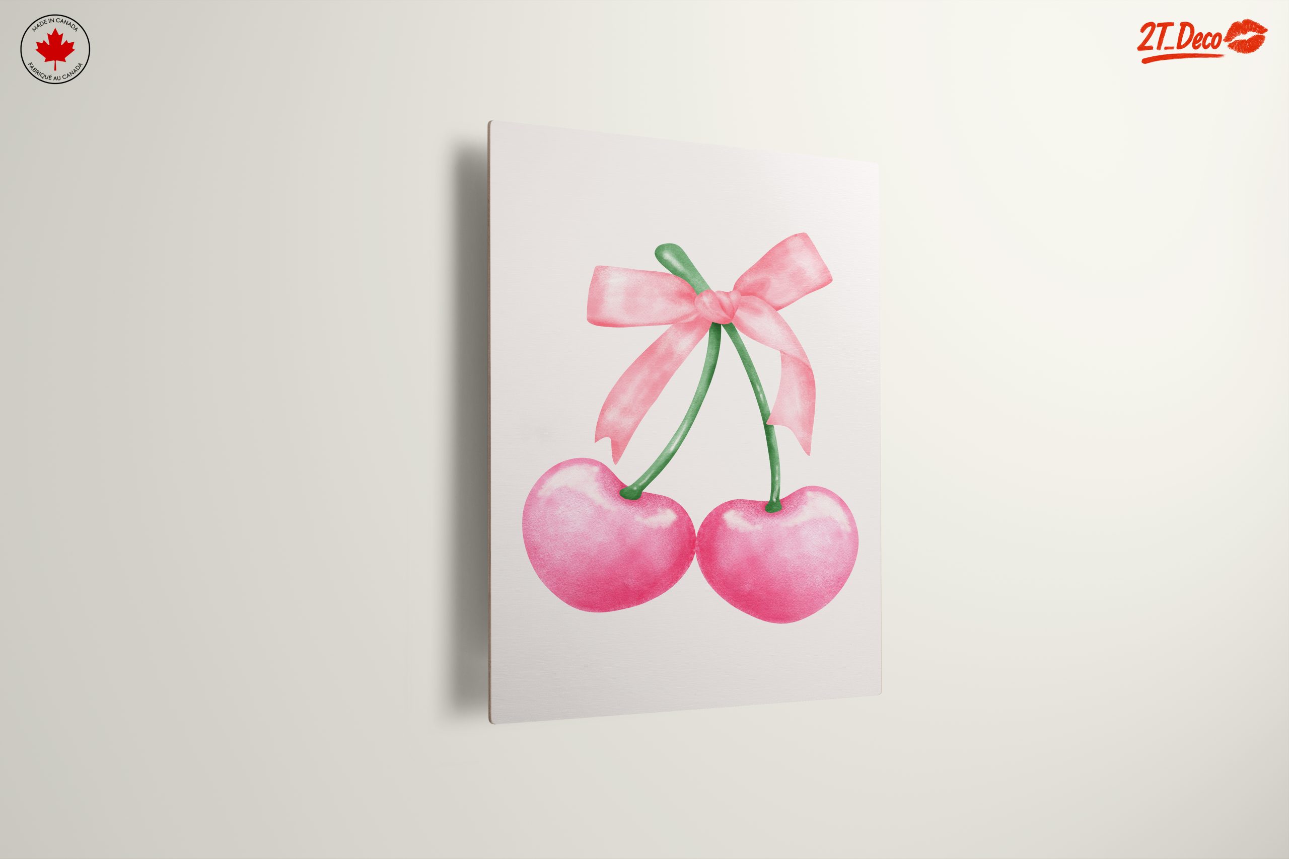 Whimsical Cherry Art with Ribbon - Image 13
