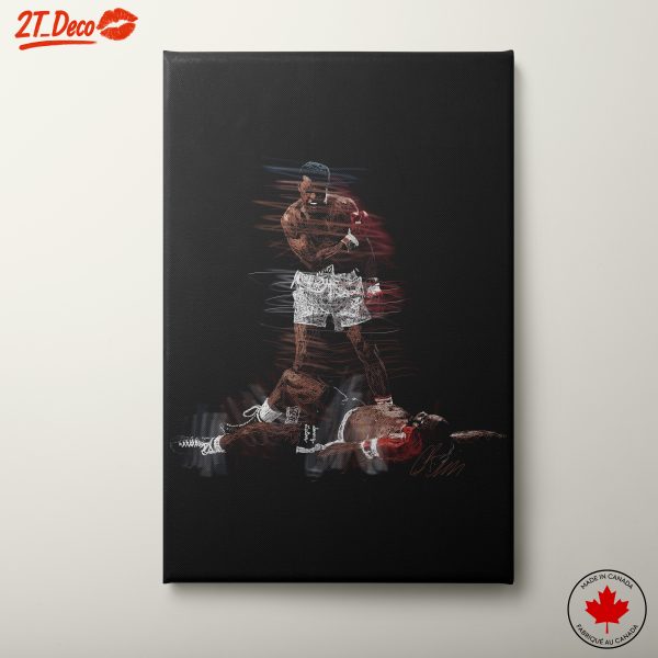 Boxing Action Art Featuring a Legendary Match