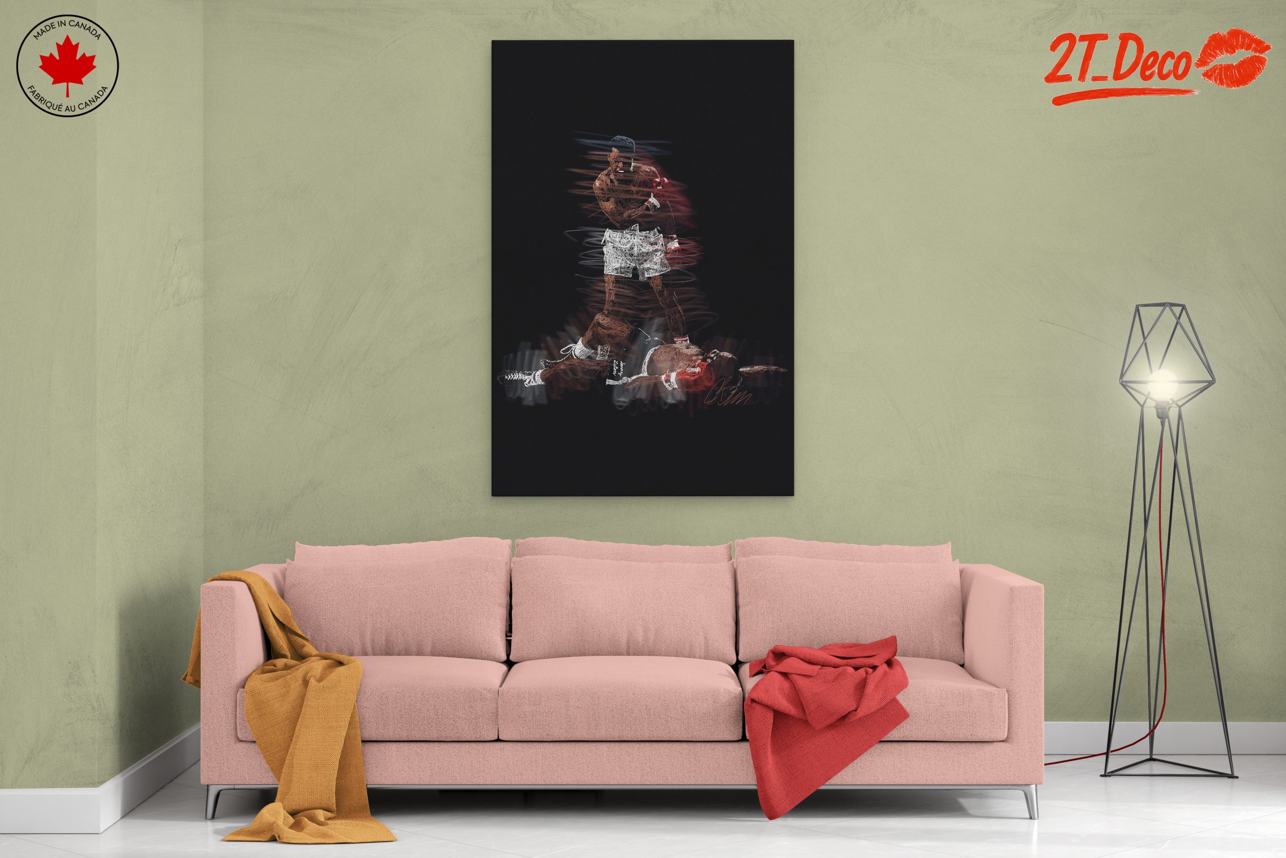 Boxing Action Art Featuring a Legendary Match - Image 2