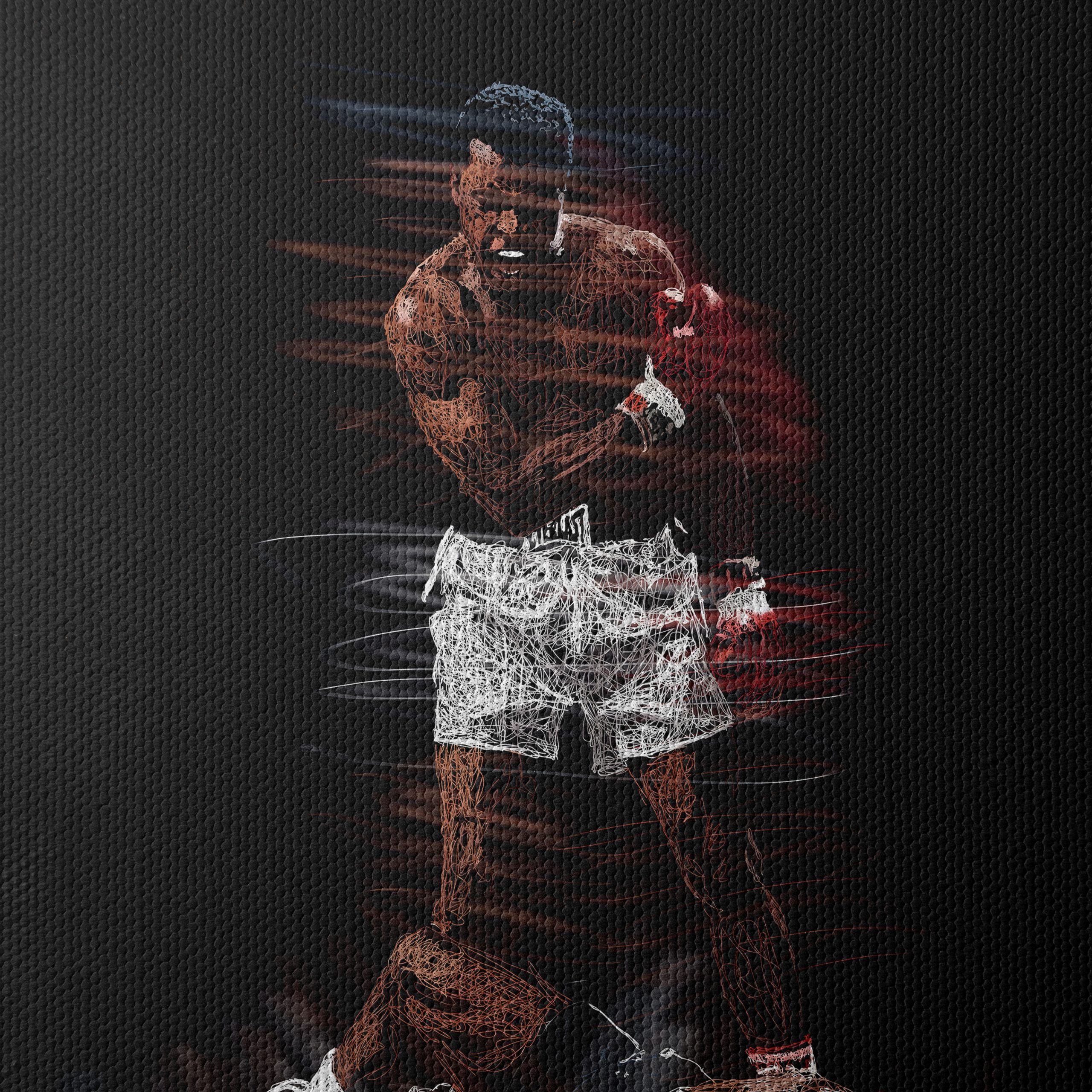 Boxing Action Art Featuring a Legendary Match - Image 4