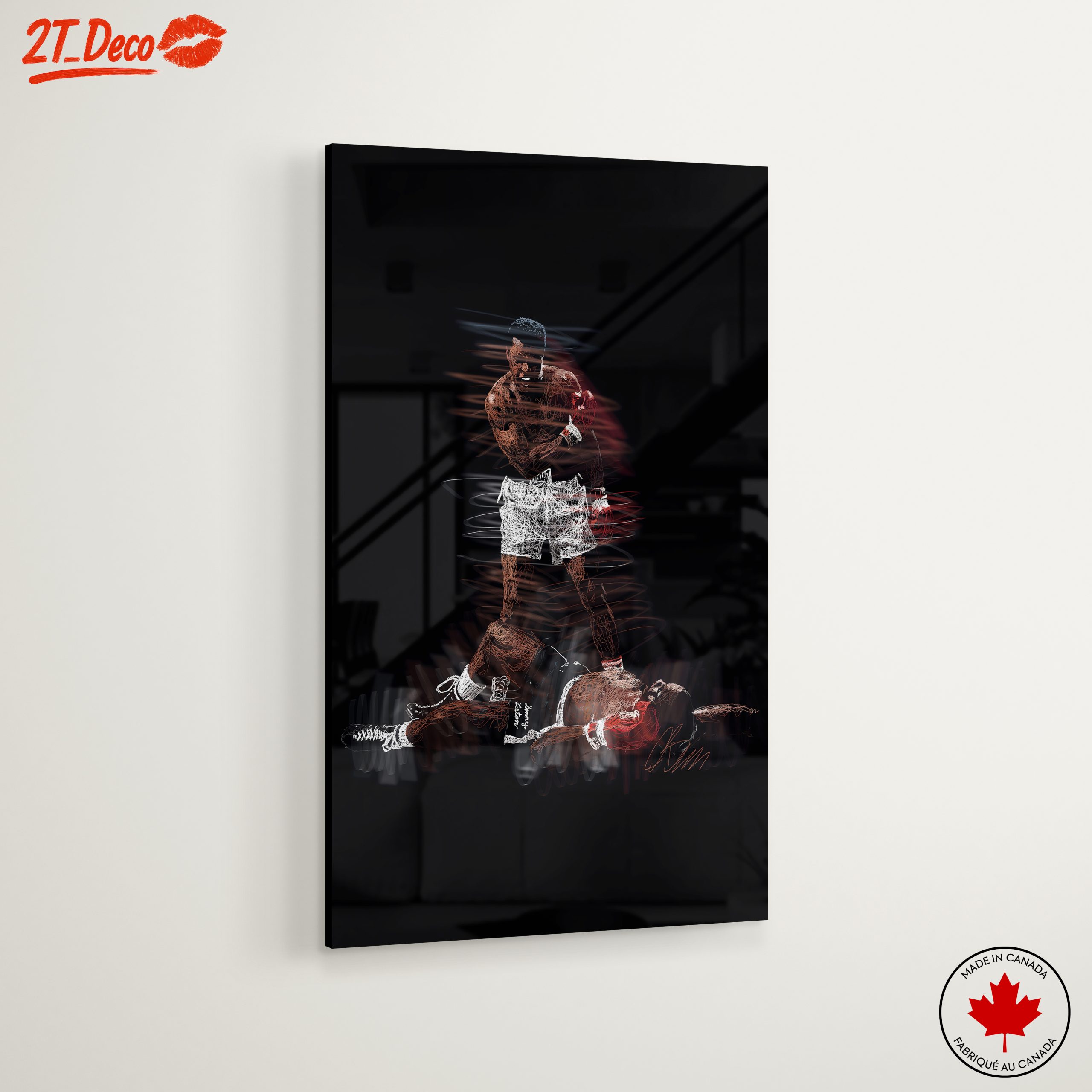 Boxing Action Art Featuring a Legendary Match - Image 6