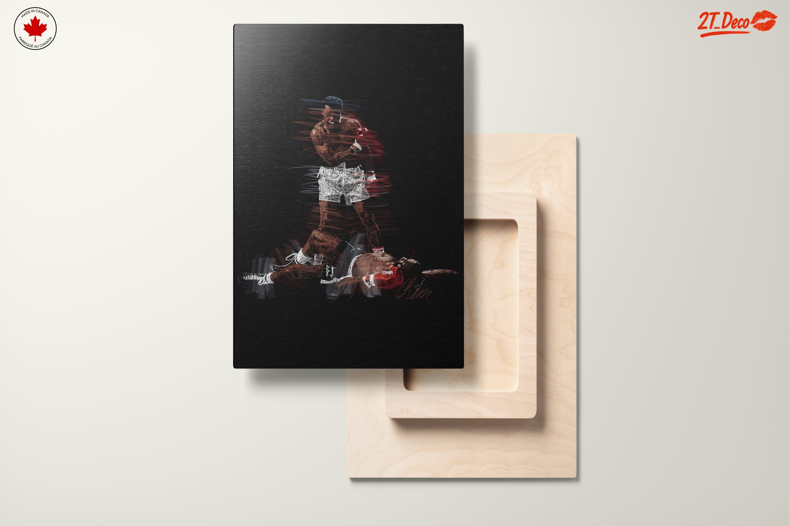 Boxing Action Art Featuring a Legendary Match - Image 11