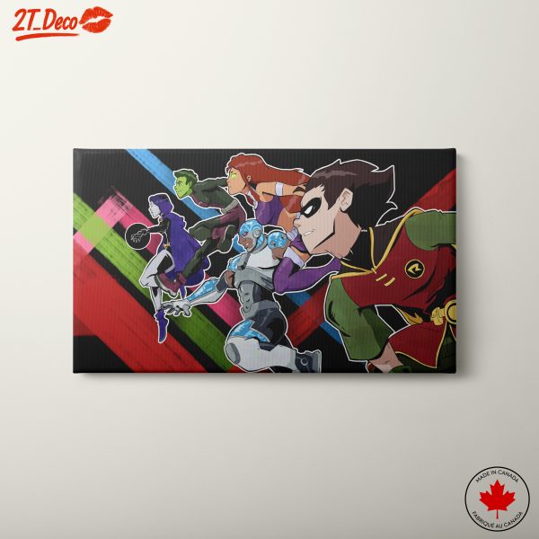 Dynamic Teen Titans Art Featuring Iconic Characters