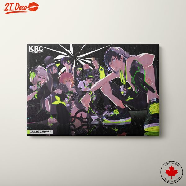 Vibrant Urban Pop Artwork Featuring Trendy Characters