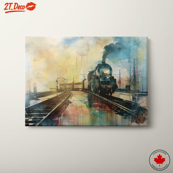 Colorful Abstract Train Artwork