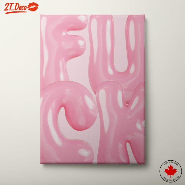 Playful Typography Artwork in Pink