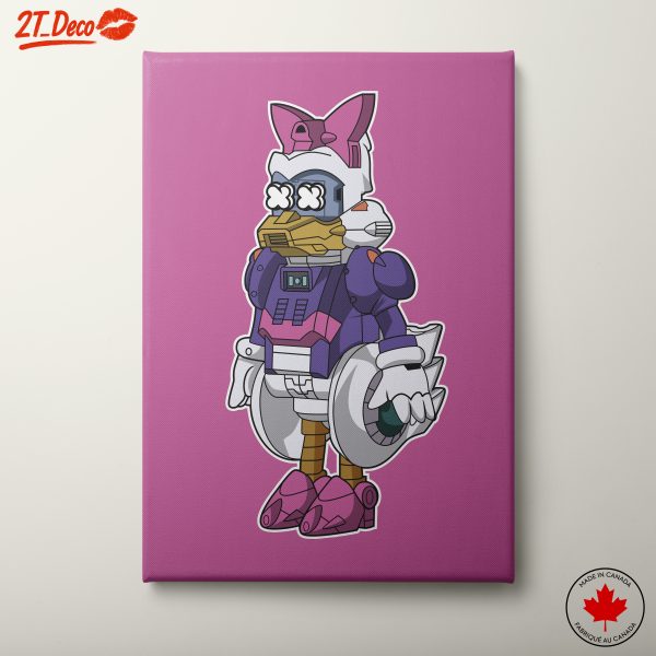 Whimsical Character Illustration with Pink Background