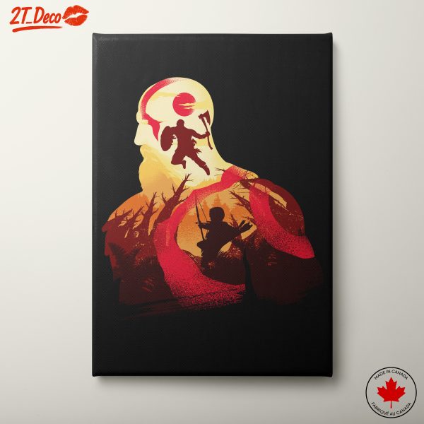 Epic God of War Artwork Featuring Kratos