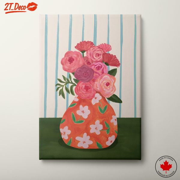Floral Vase Design with Colorful Flowers