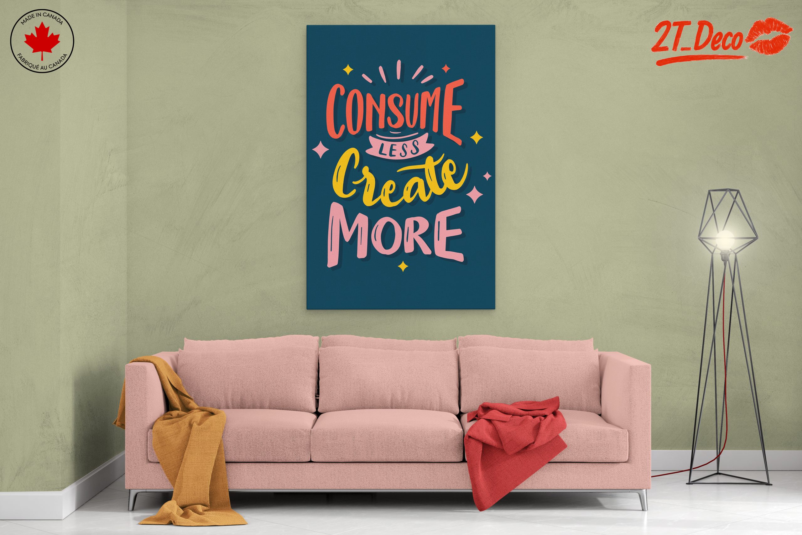 Consume Less Create More Motivational Artwork - Image 2