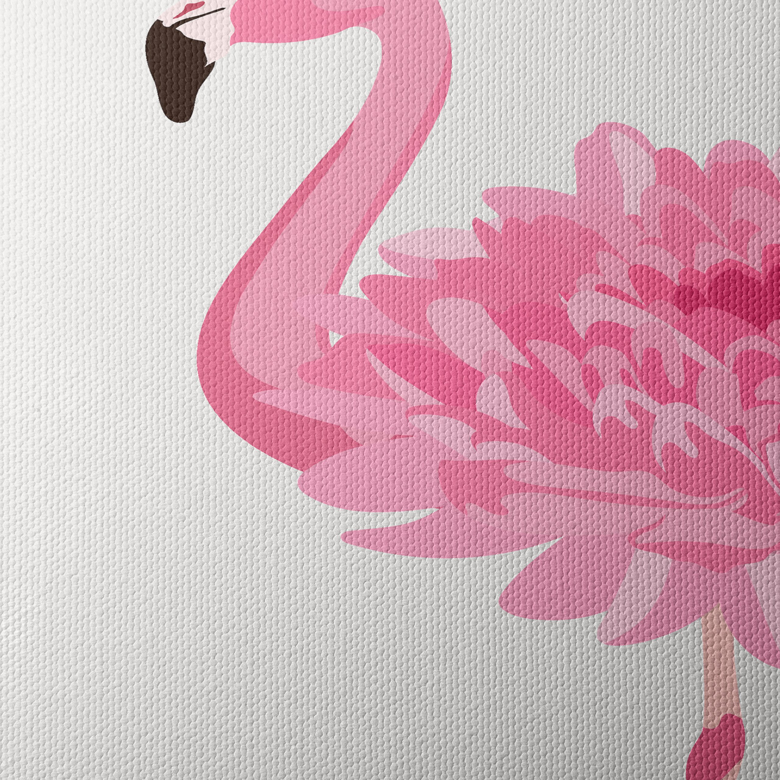 Whimsical Flamingo Floral Art - Image 4