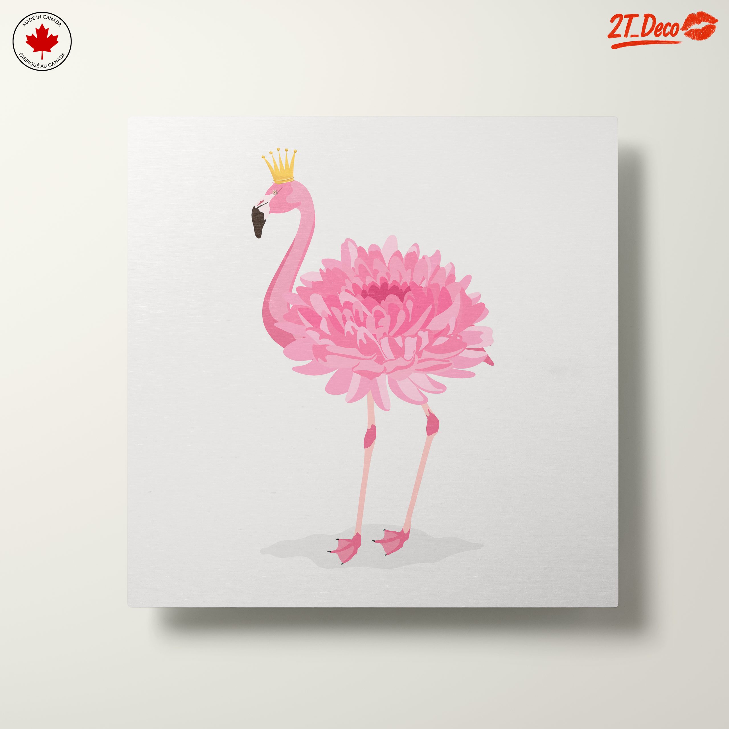 Whimsical Flamingo Floral Art - Image 10