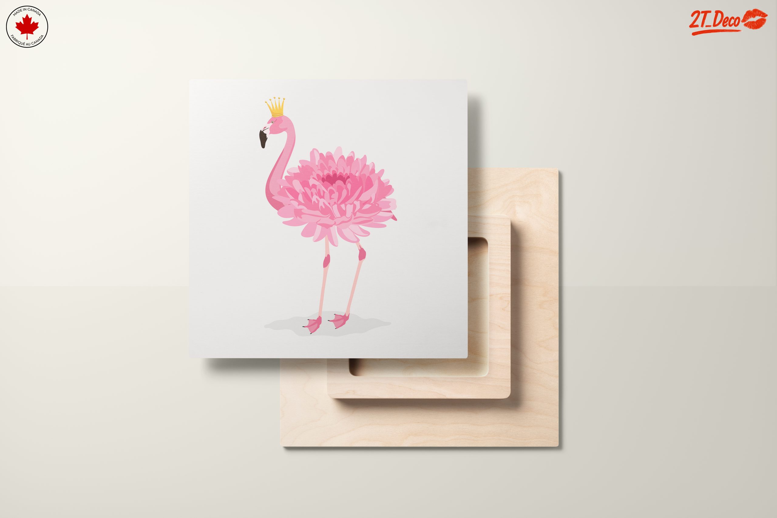 Whimsical Flamingo Floral Art - Image 11
