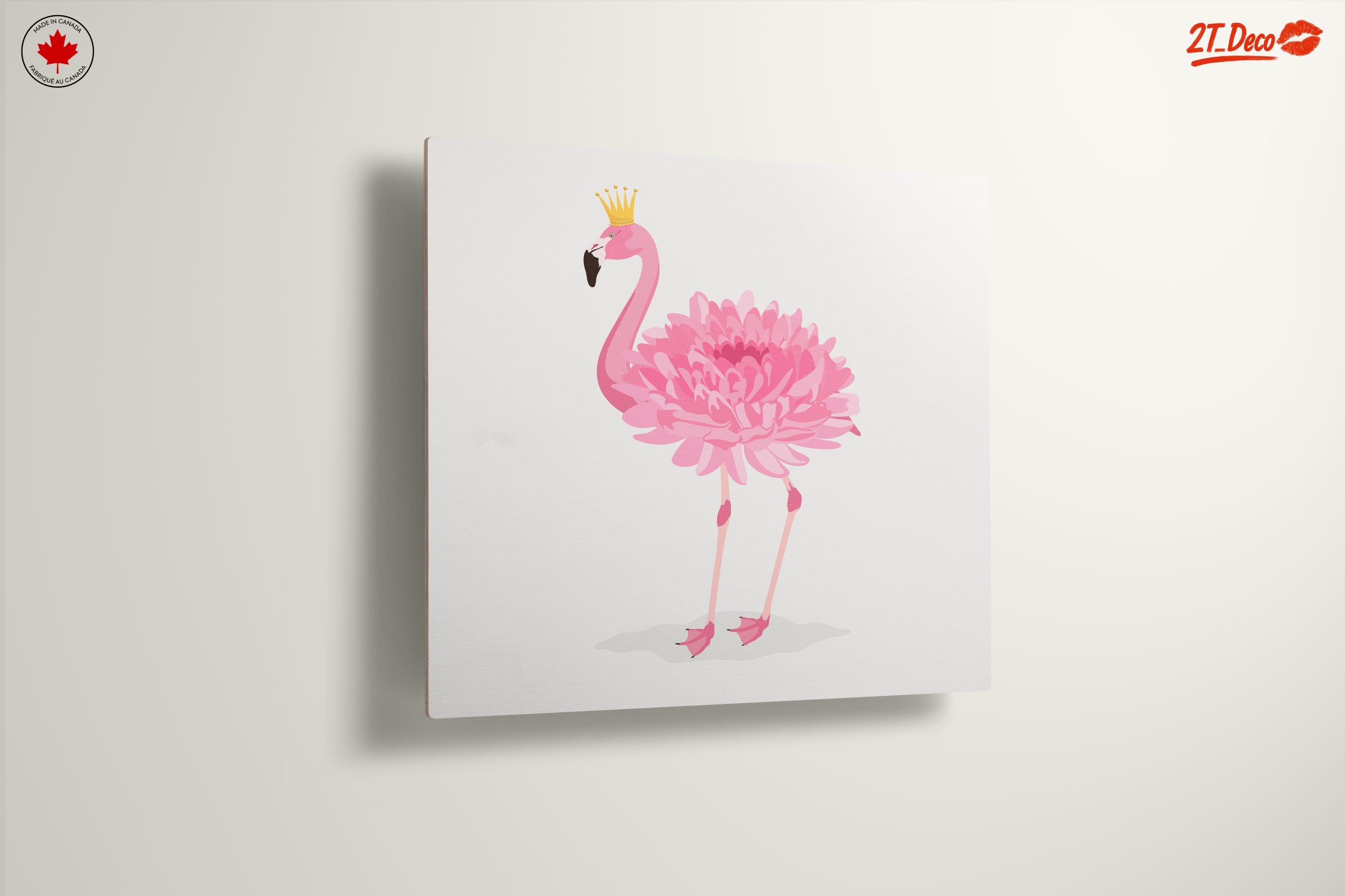 Whimsical Flamingo Floral Art - Image 13