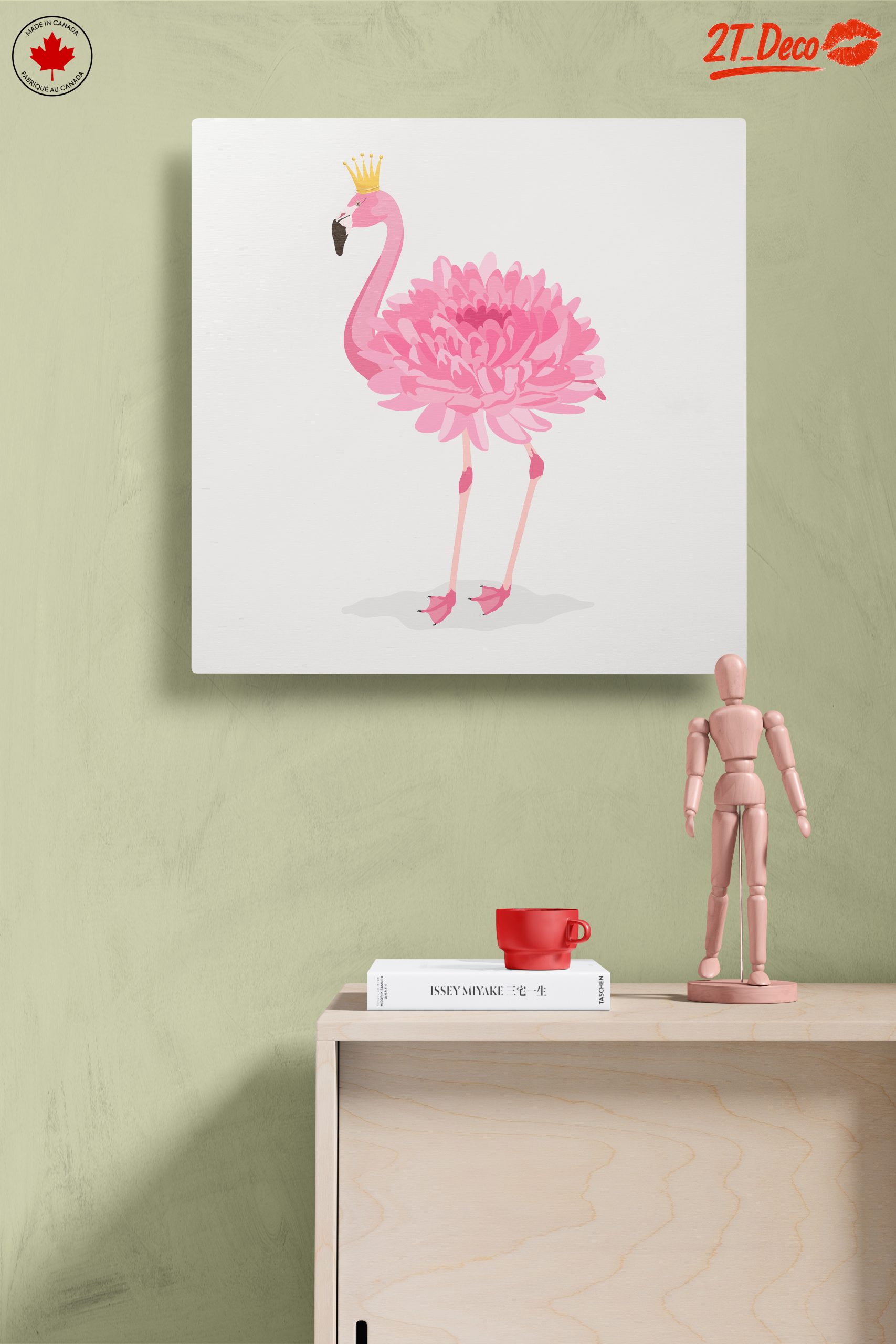 Whimsical Flamingo Floral Art - Image 14