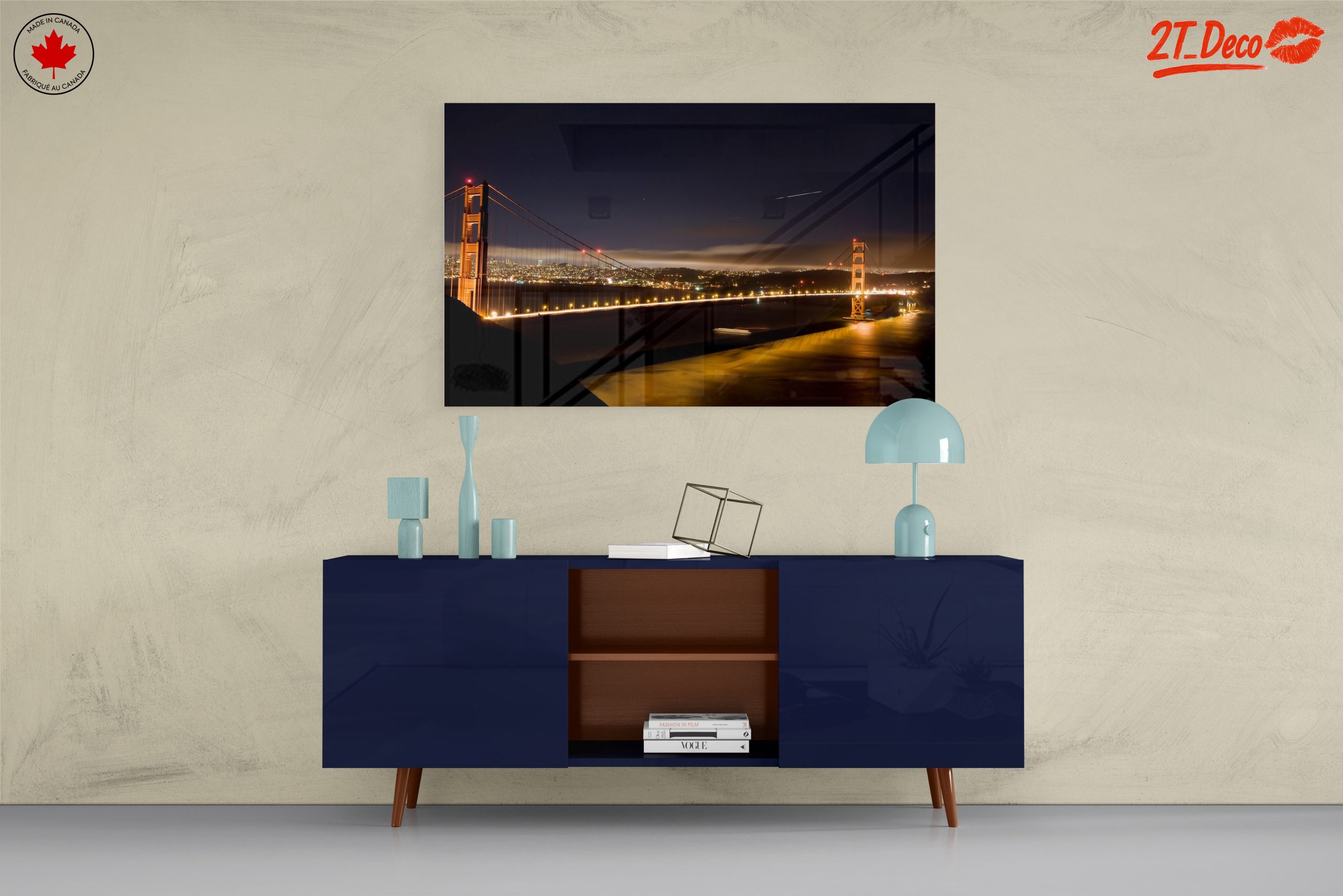 Golden Gate Bridge Night Landscape - Image 8