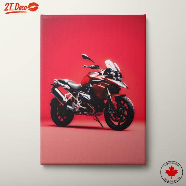 Stylish Red Motorcycle Art 2