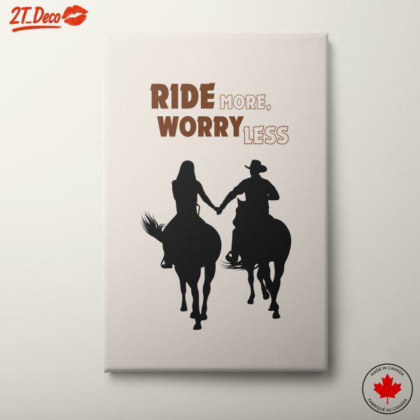 Ride More, Worry Less Typography Art