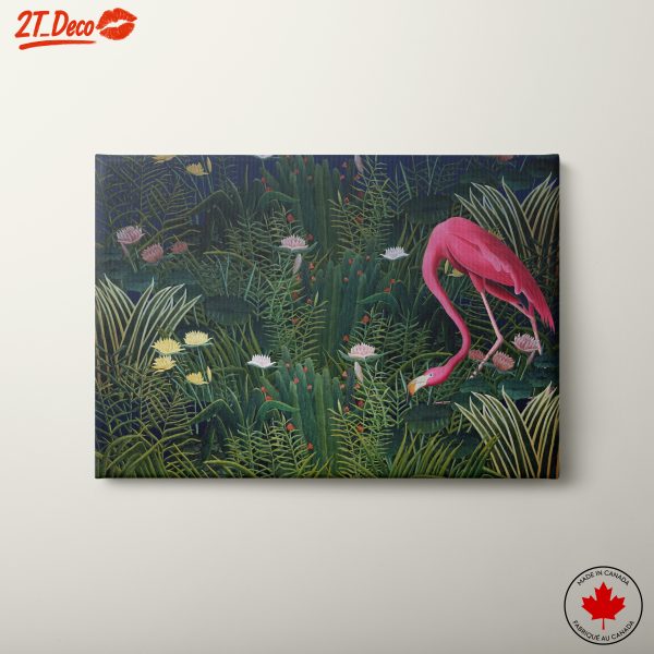 Flamingo Among Lush Greenery Art