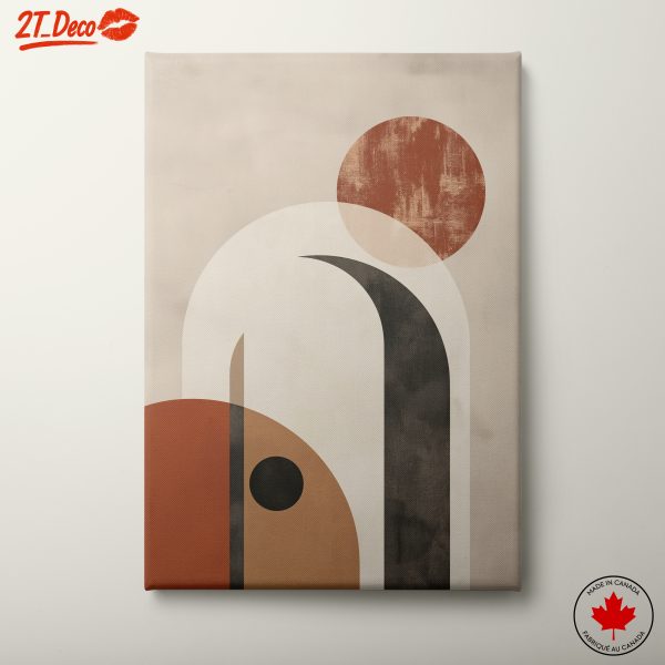 Geometric Abstract Art with Earthy Tones 4