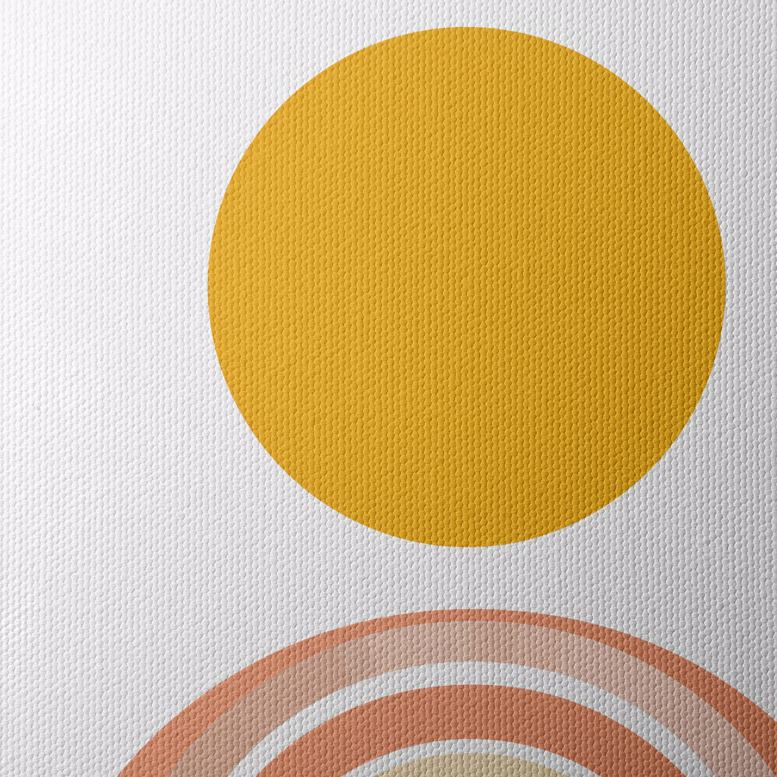 Abstract Geometric Art with Sun and Rainbow - Image 4