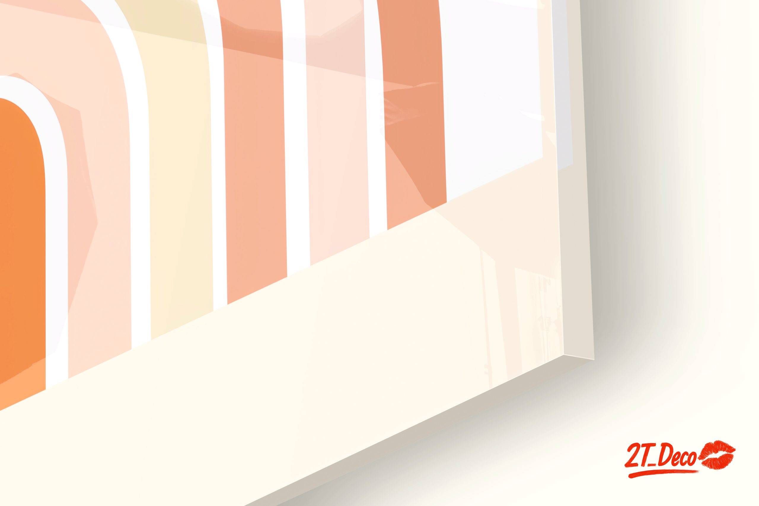 Abstract Geometric Art with Sun and Rainbow - Image 9