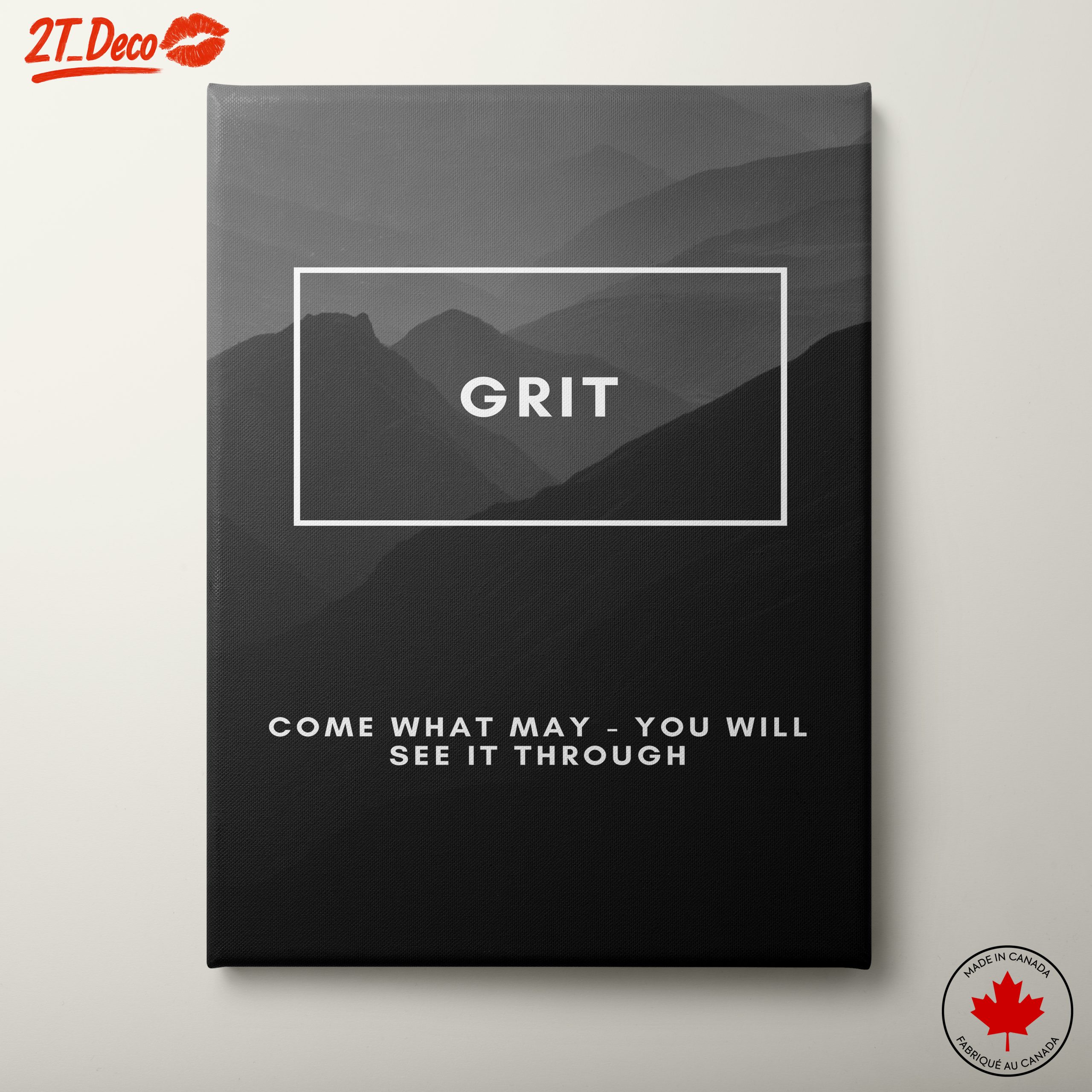 Grit Motivational Abstract Art