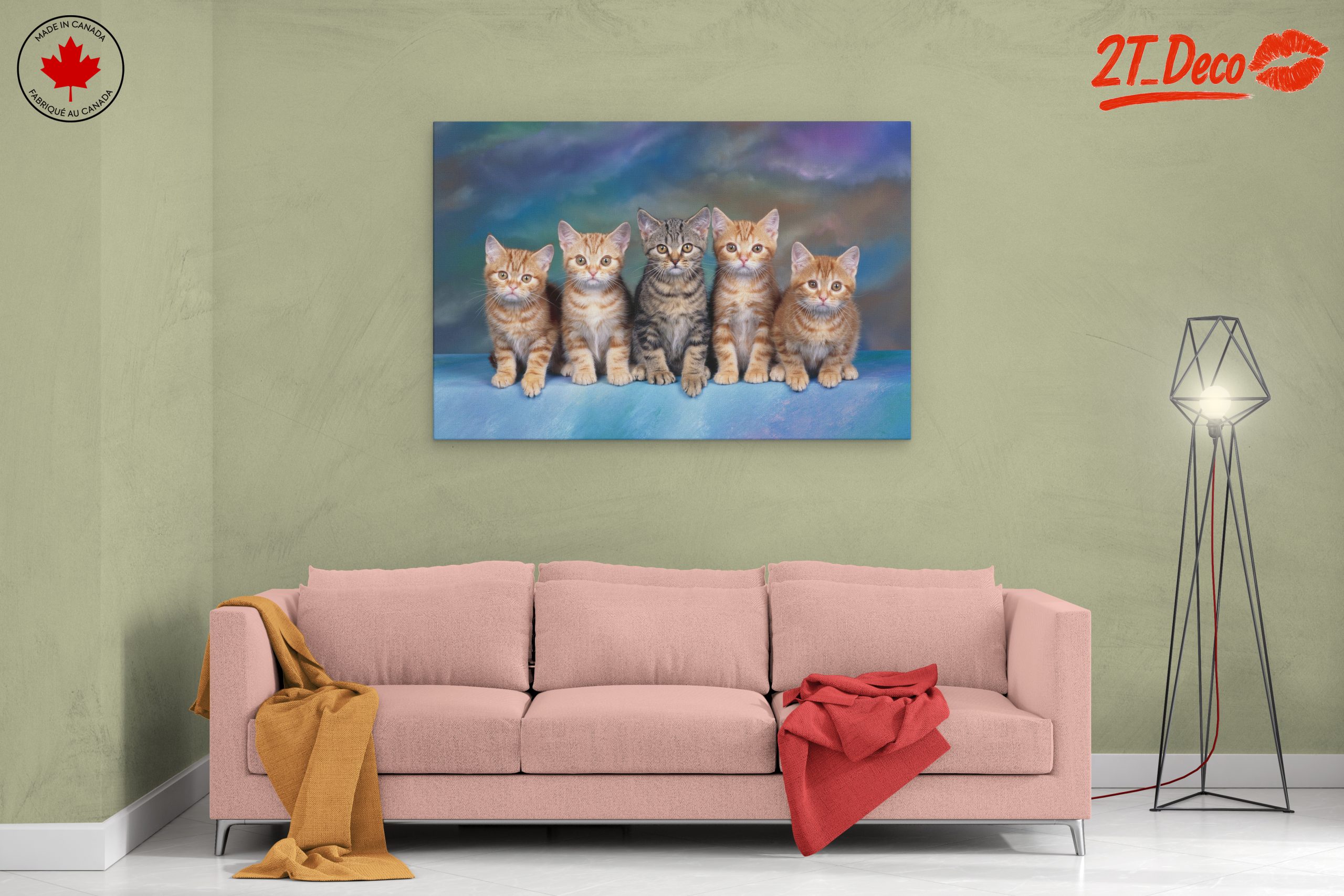 Cute Kittens Group Wall Art - Image 2