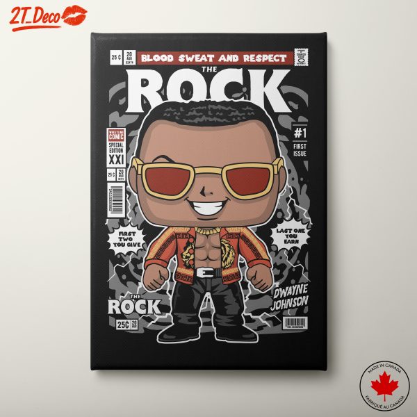 Dwayne Johnson Comic Style Character Art