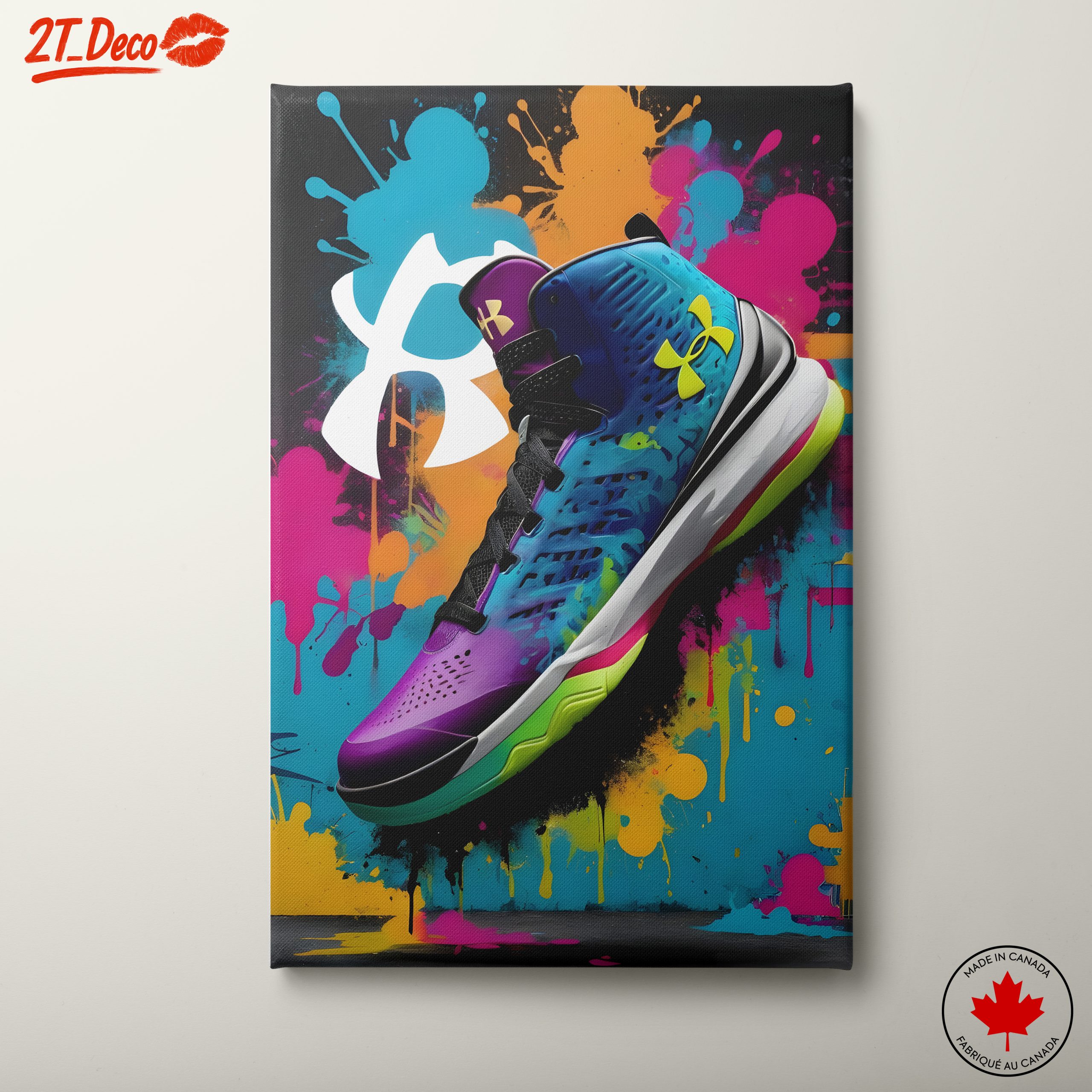 Vibrant Under Armour Sneaker Art