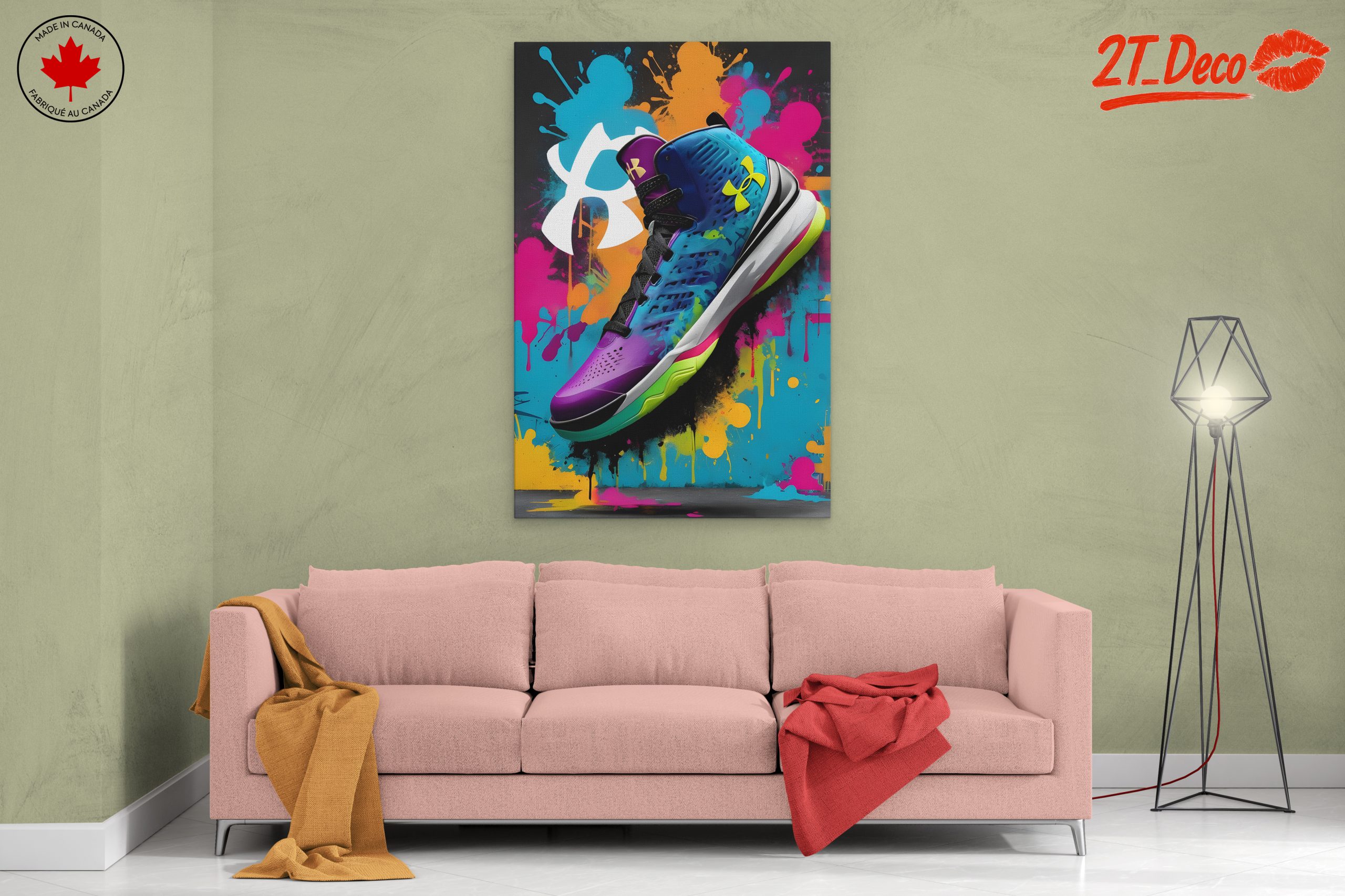 Vibrant Under Armour Sneaker Art - Image 2