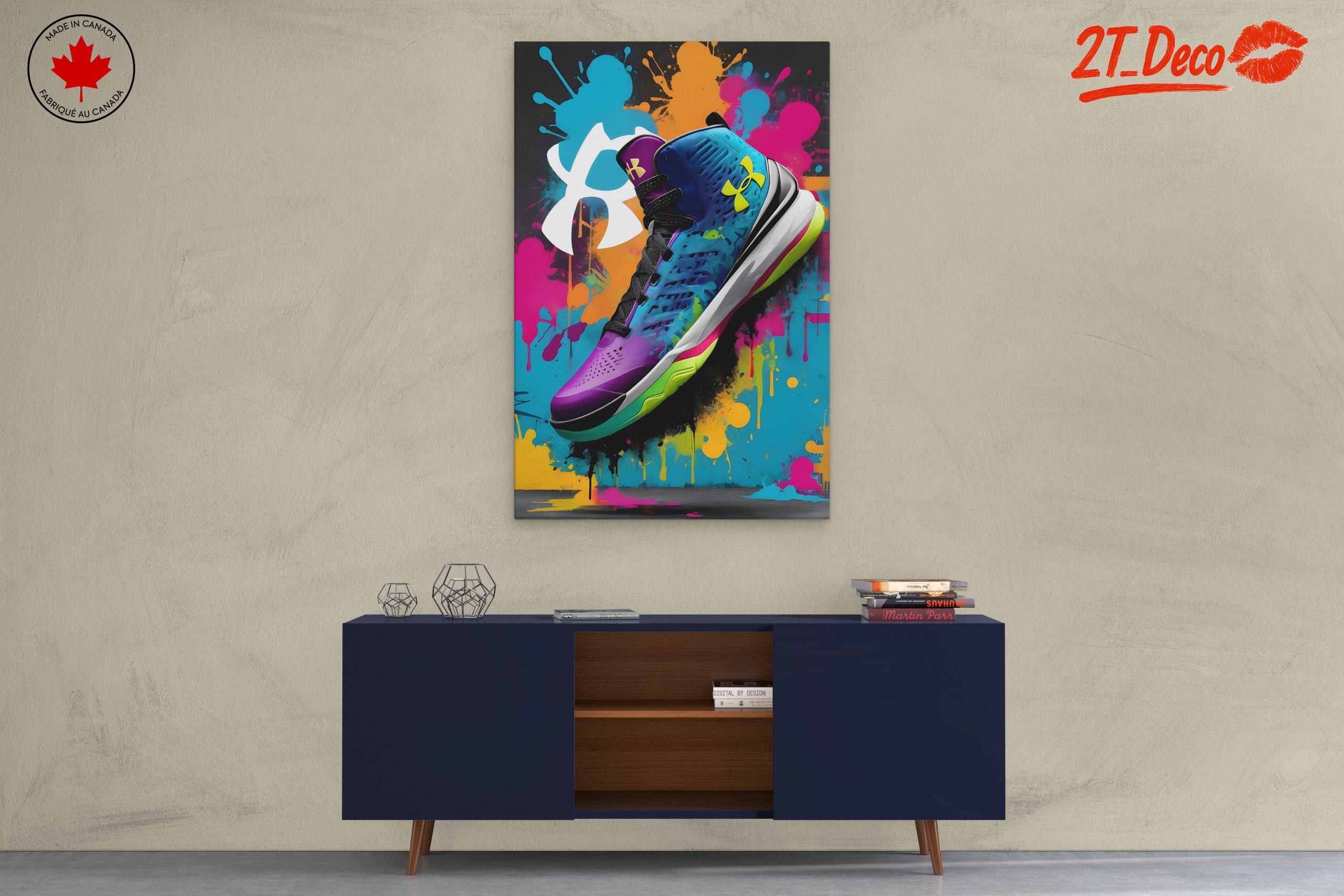 Vibrant Under Armour Sneaker Art - Image 3