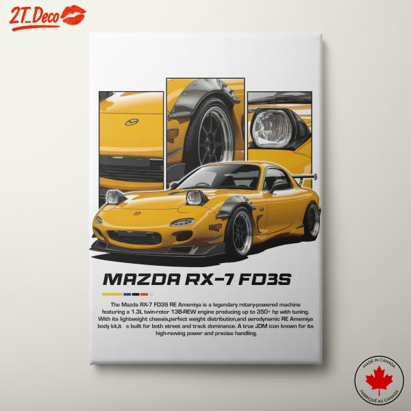 Mazda RX-7 FD3S Legendary Sports Car Artwork