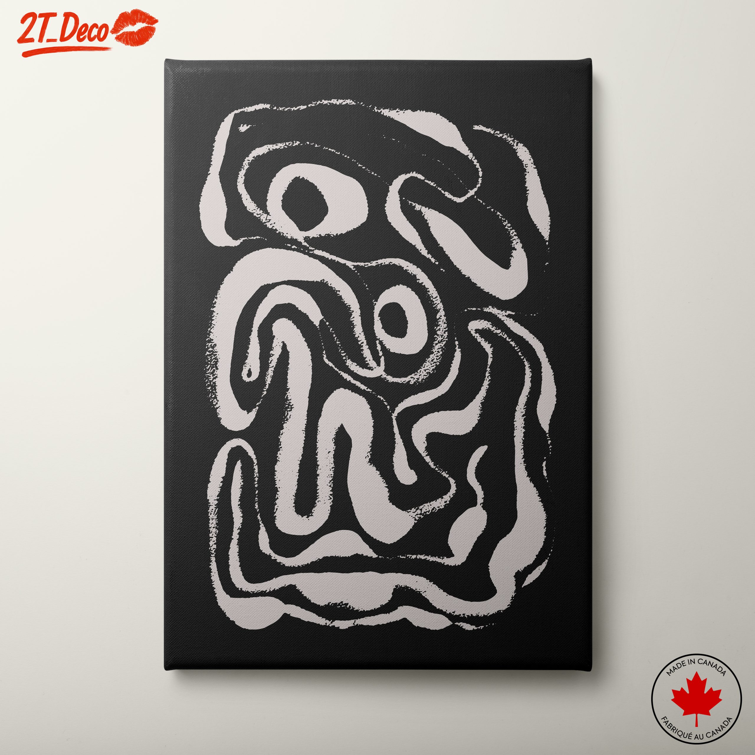 Modern Abstract Lines on Black Background