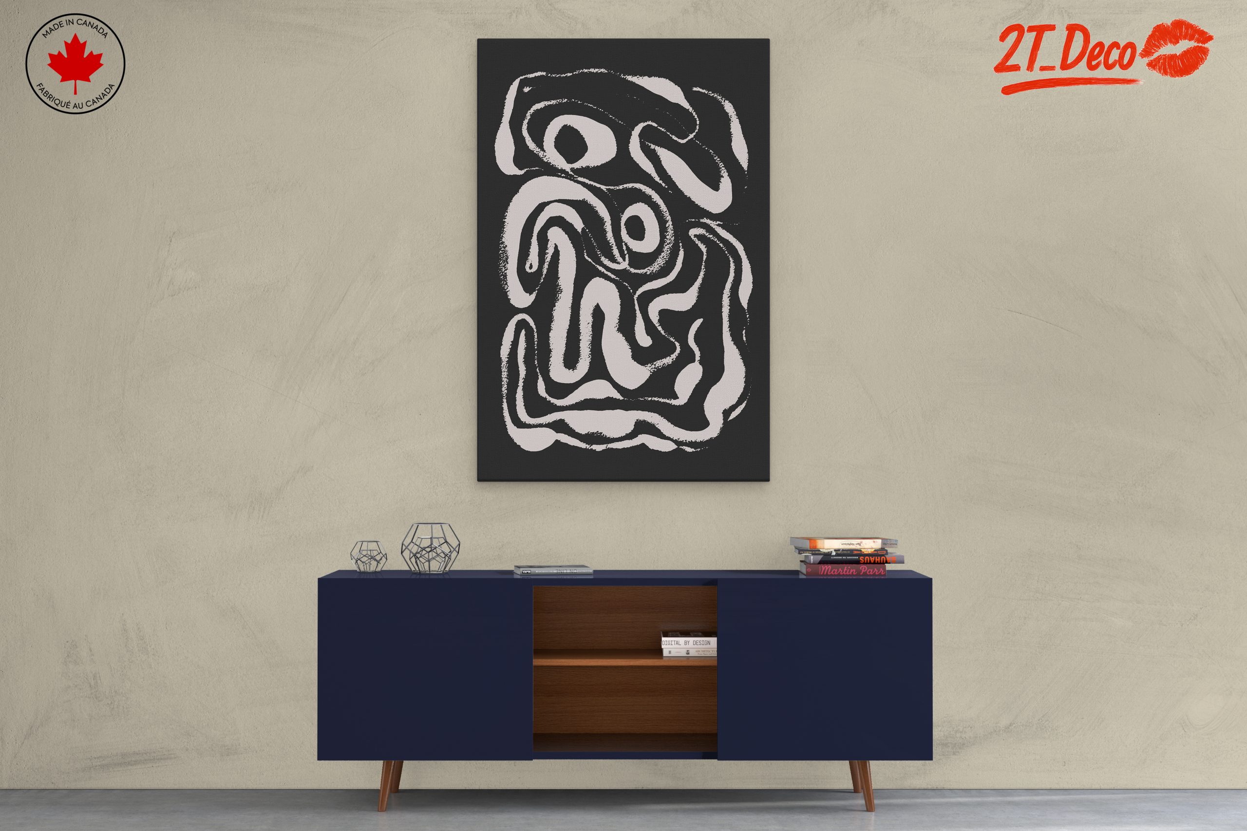 Modern Abstract Lines on Black Background - Image 3