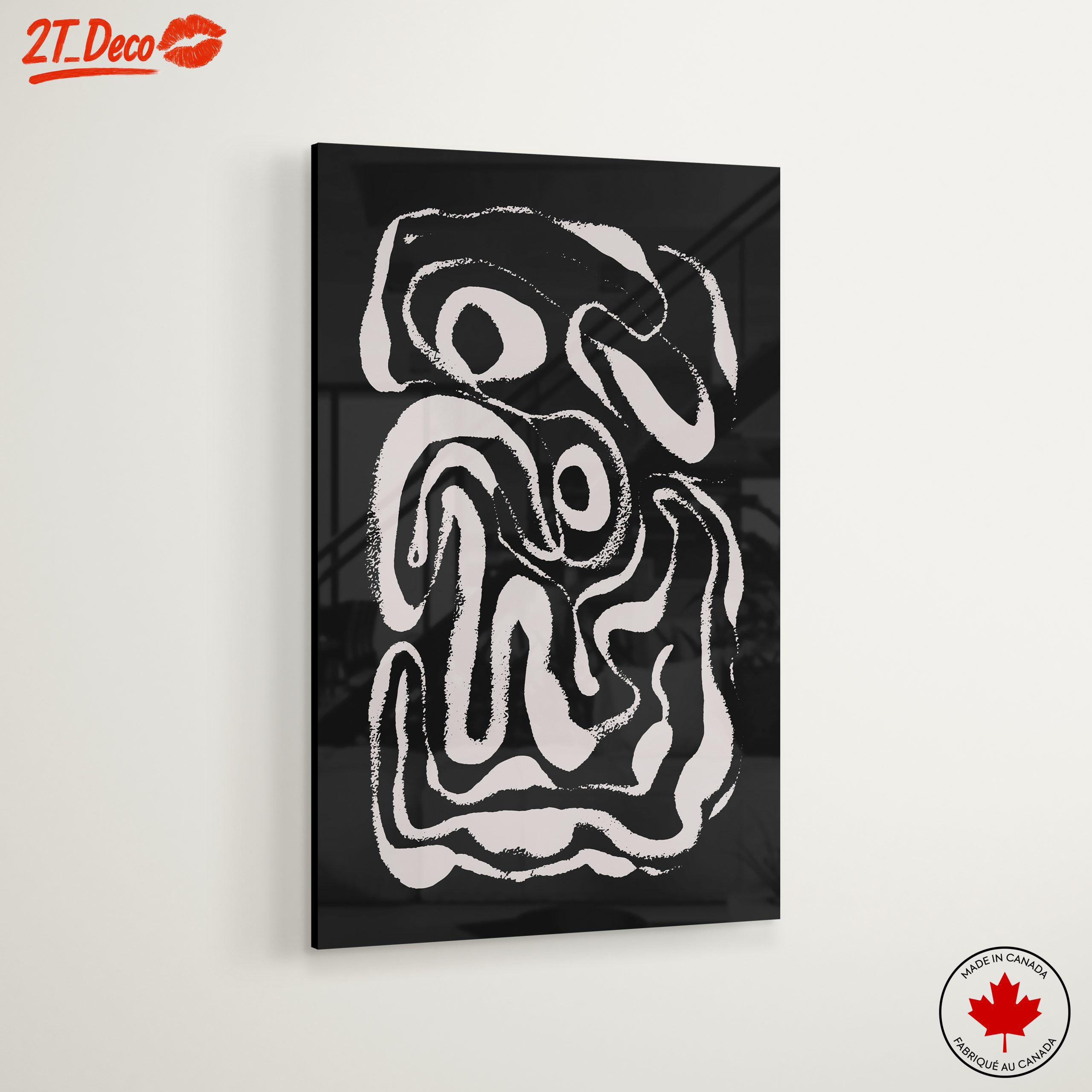 Modern Abstract Lines on Black Background - Image 6