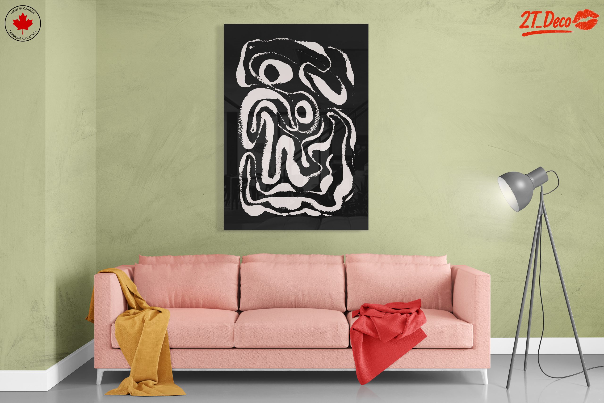 Modern Abstract Lines on Black Background - Image 7