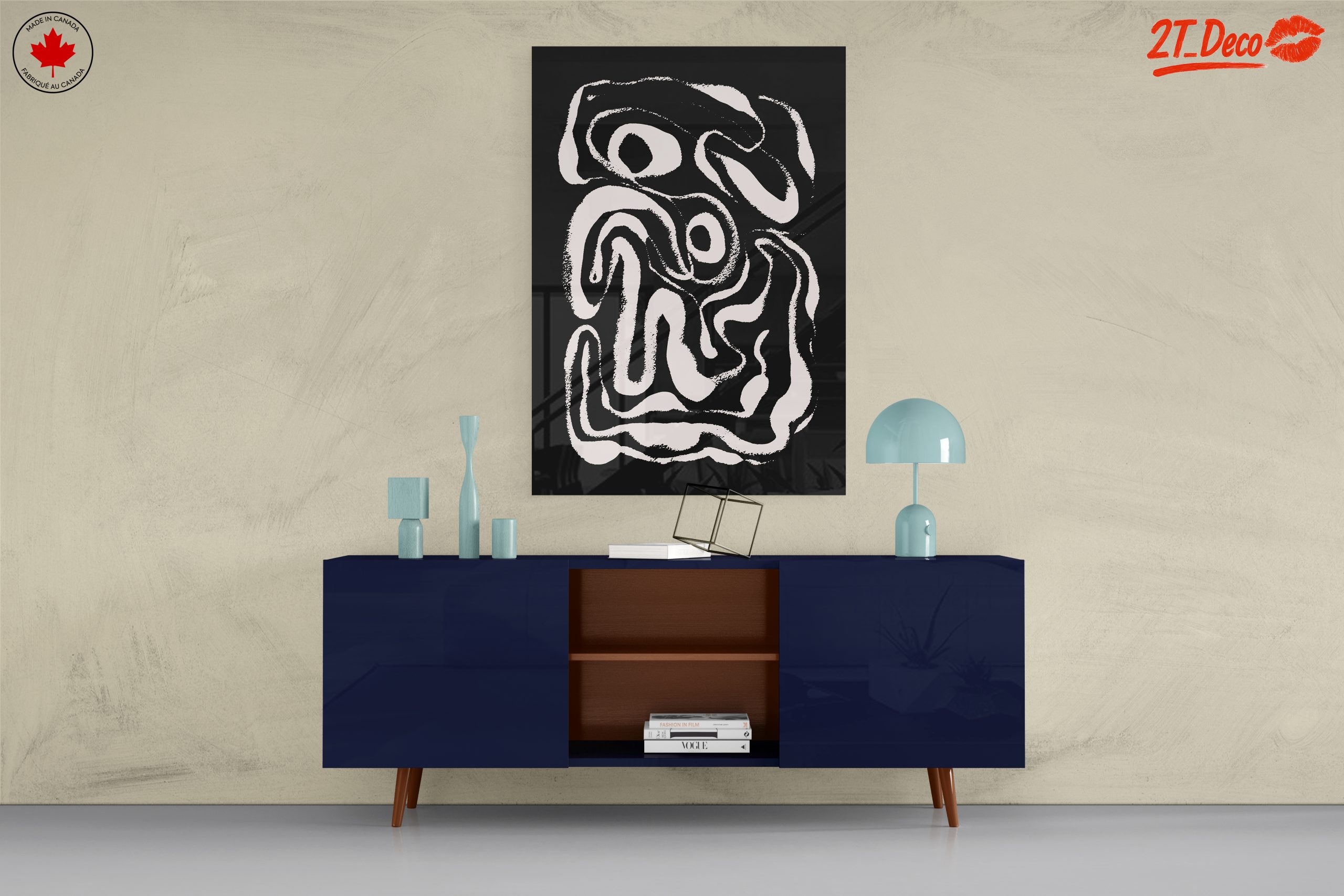 Modern Abstract Lines on Black Background - Image 8