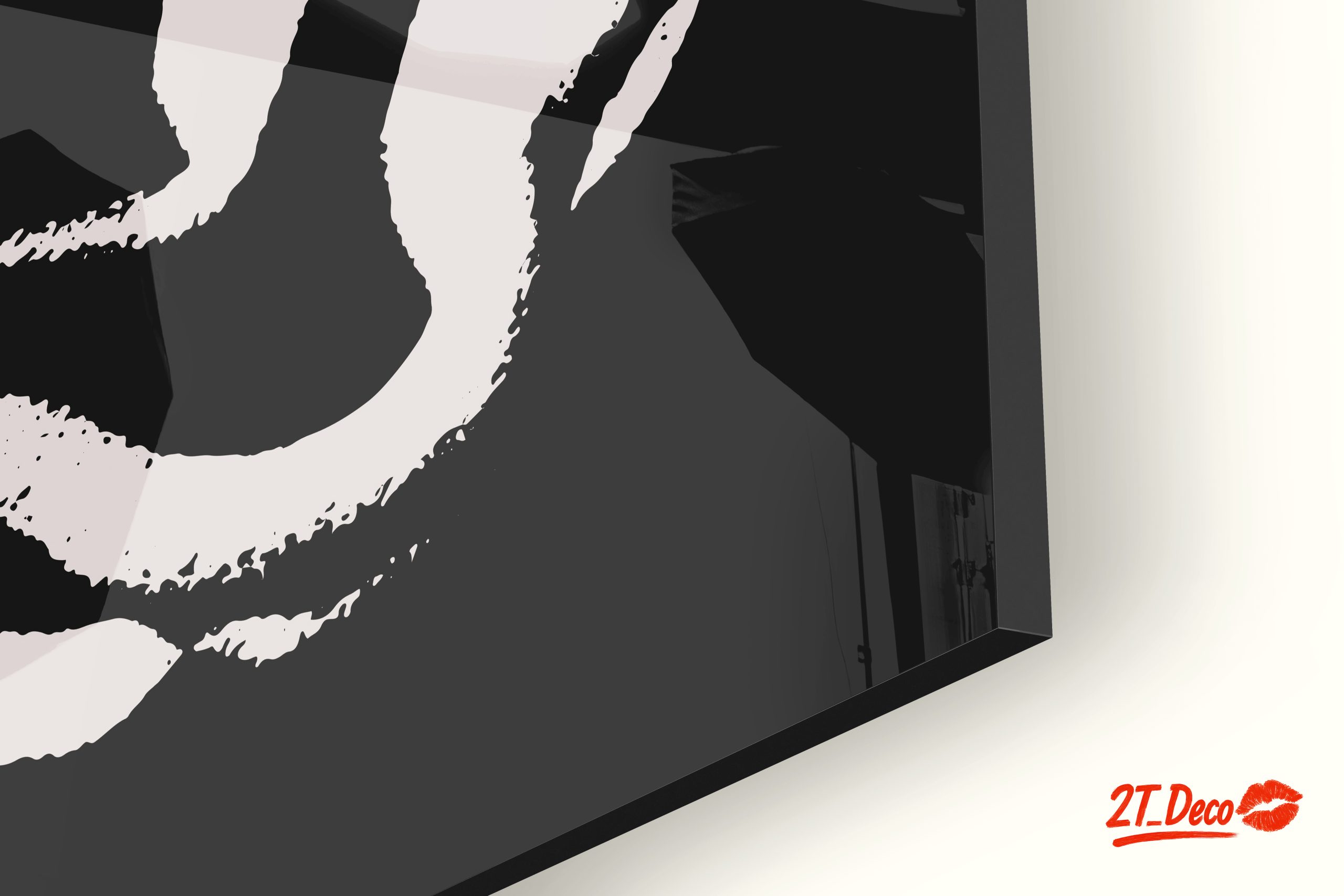 Modern Abstract Lines on Black Background - Image 9