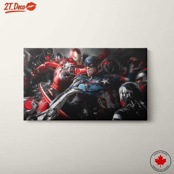 Captain America vs Iron Man Action Art