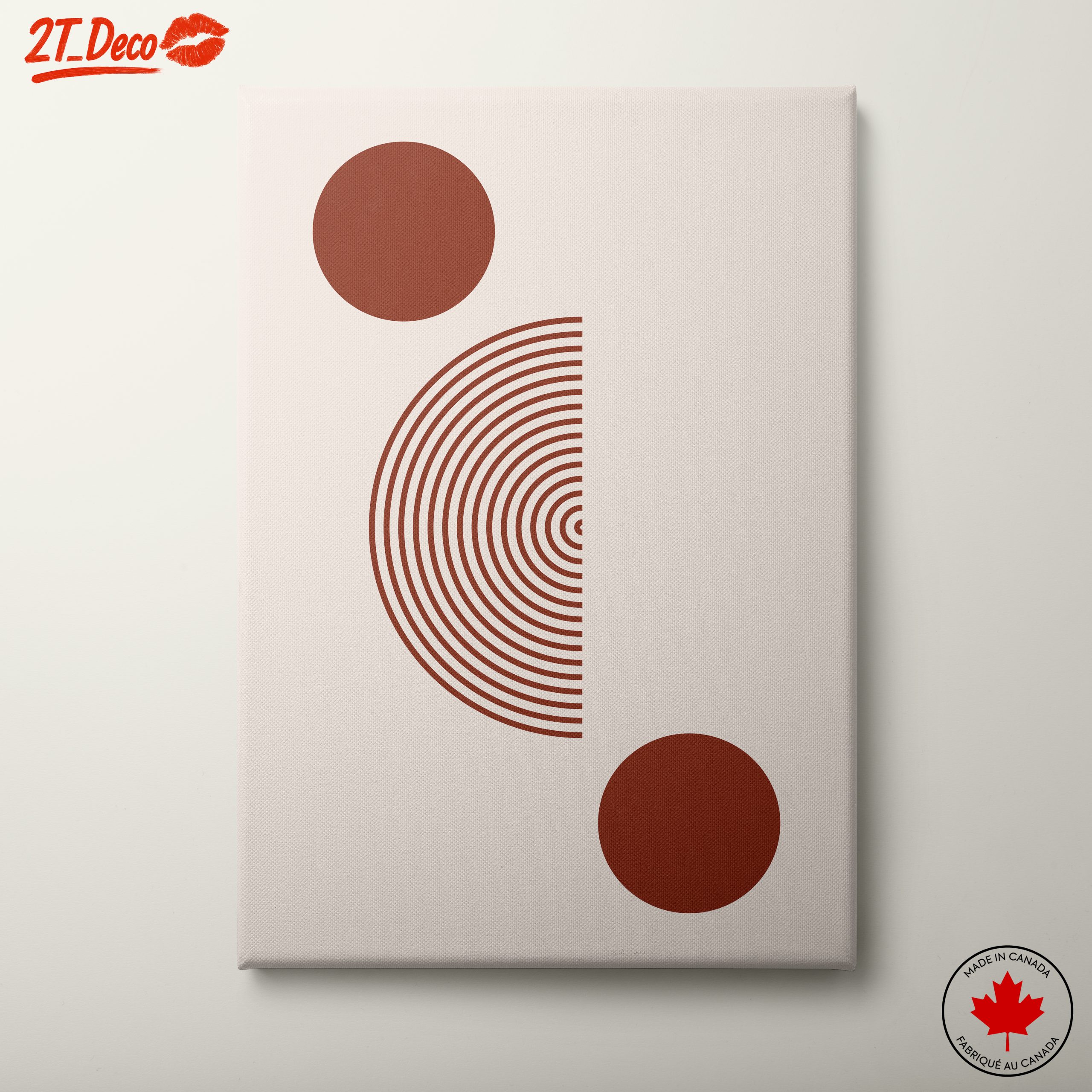 Minimalist Abstract Art With Circles and Lines