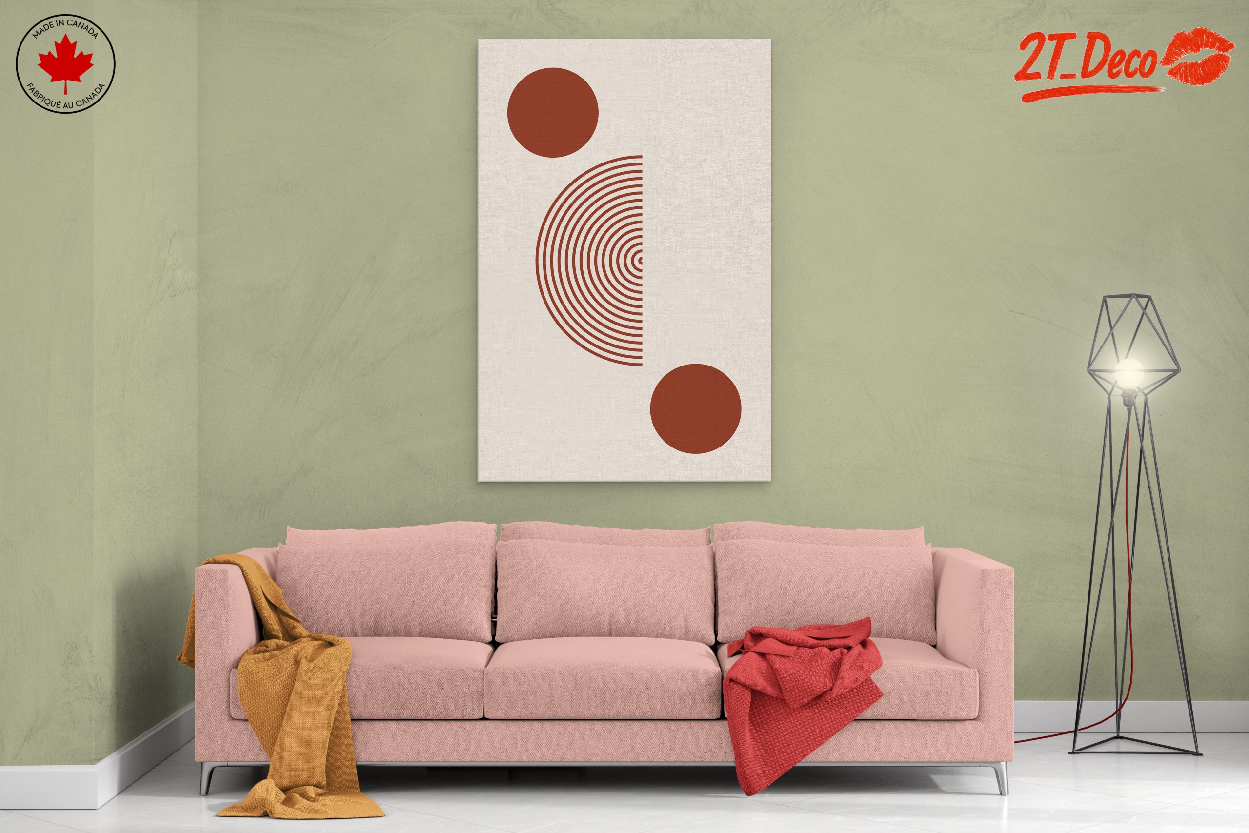 Minimalist Abstract Art With Circles and Lines - Image 2