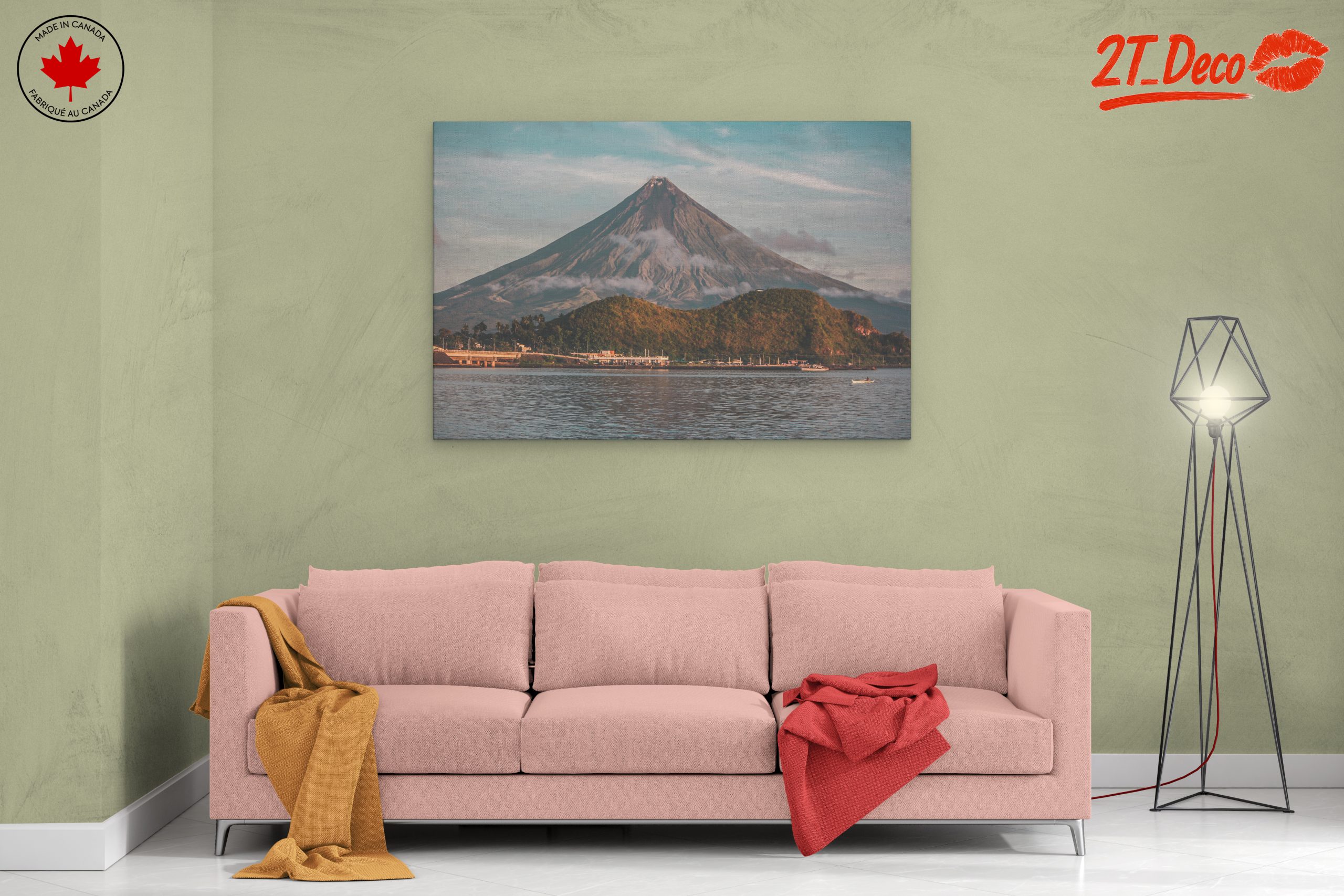 Majestic Volcano Landscape Art - Image 2