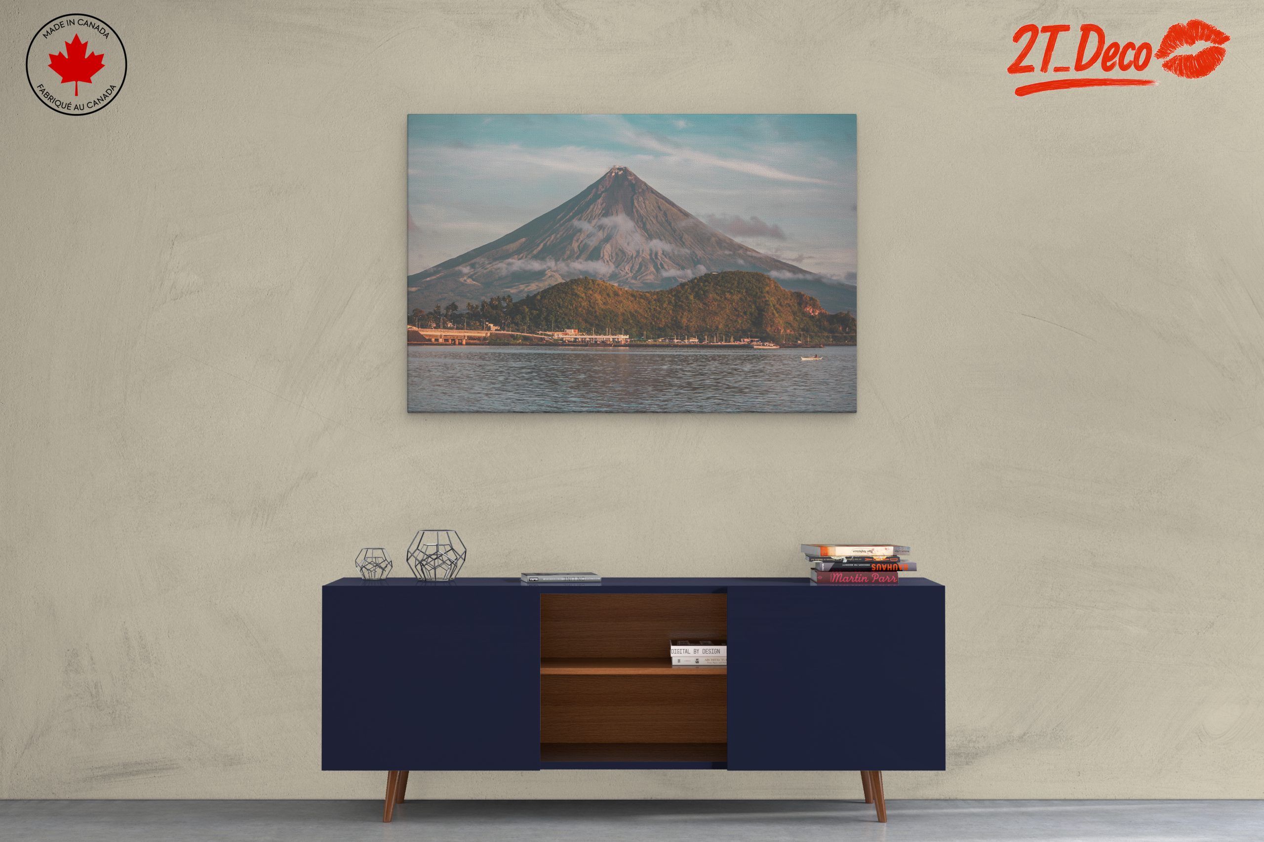 Majestic Volcano Landscape Art - Image 3
