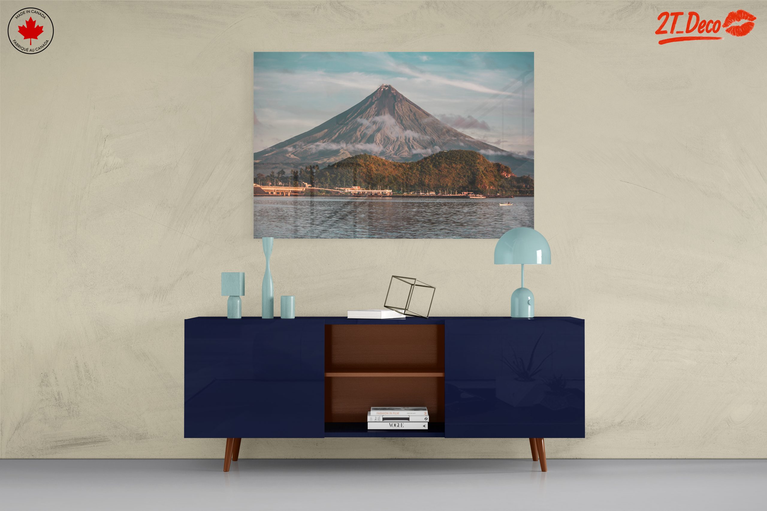 Majestic Volcano Landscape Art - Image 8